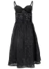 Paisley Eyelet Dress - Black sold by VENUS