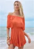 Flirty Cover-Up Romper - Coral Bright sold by VENUS