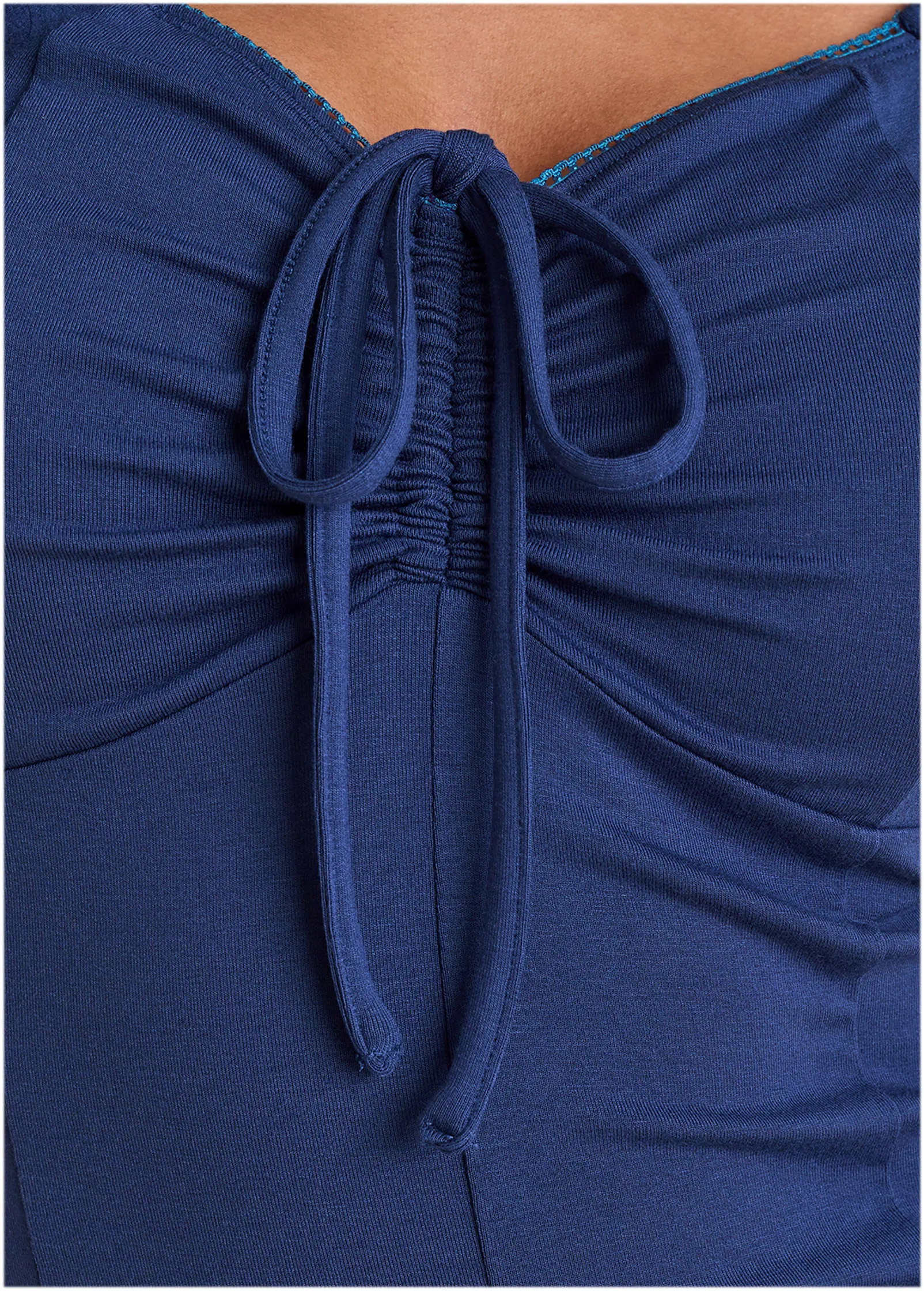 Flutter Sleeve Fitted Top - Dark Blue sold by VENUS product image thumbnail 4