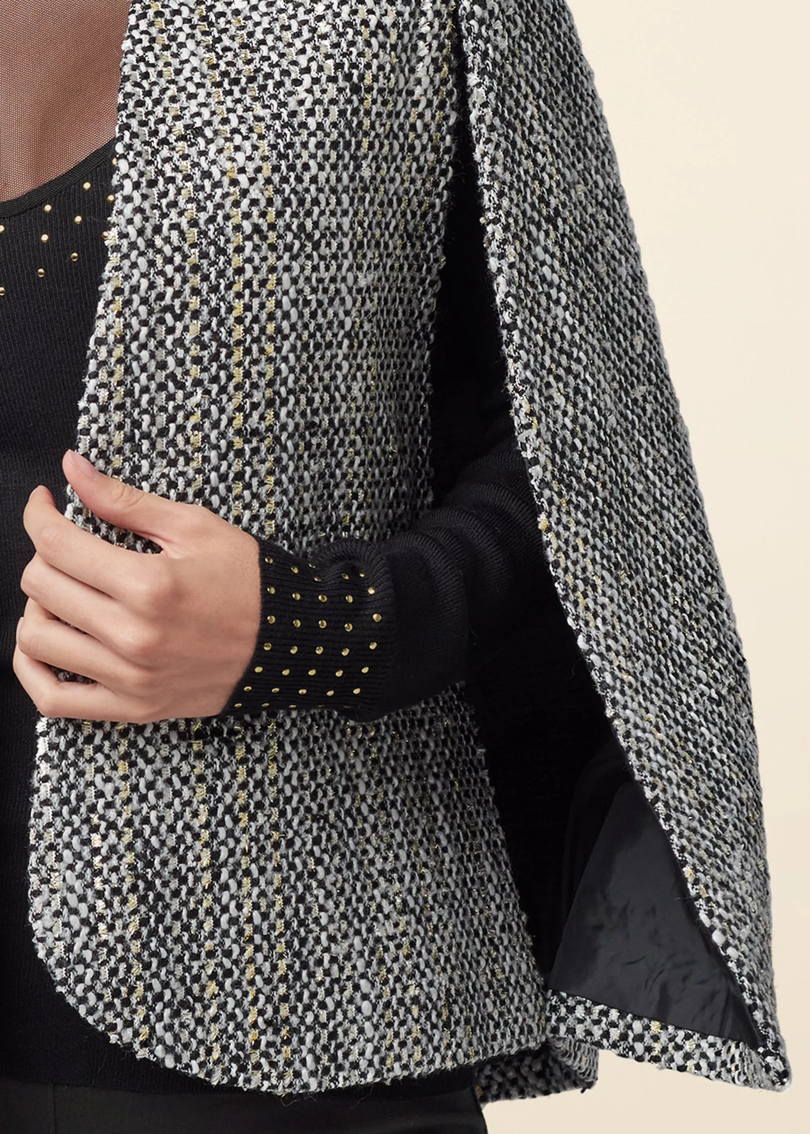 Tweed Cape With Lurex - Black Multi sold by VENUS product image thumbnail 4