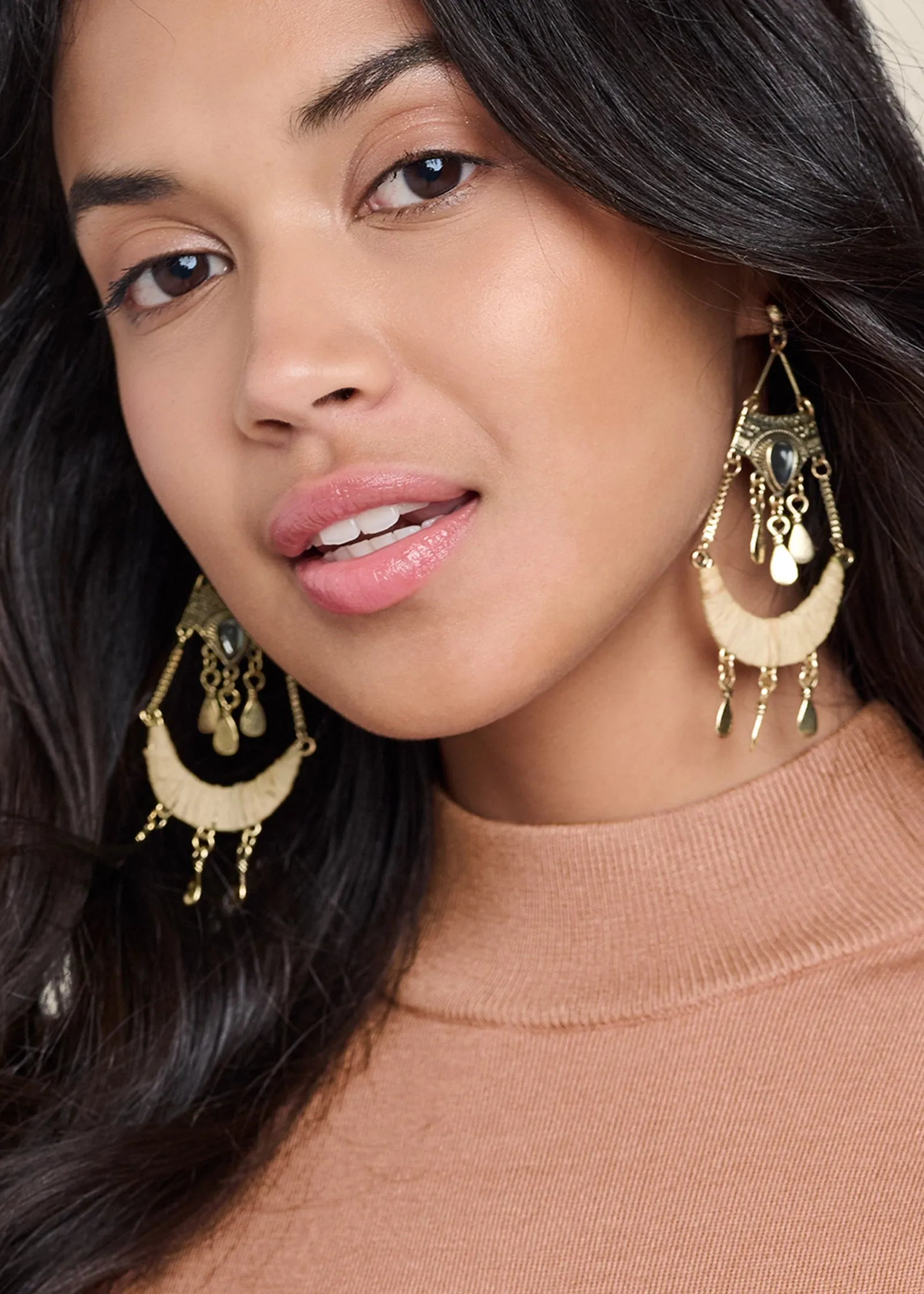 Boho Chandelier Earrings - Gold sold by VENUS product image thumbnail 5