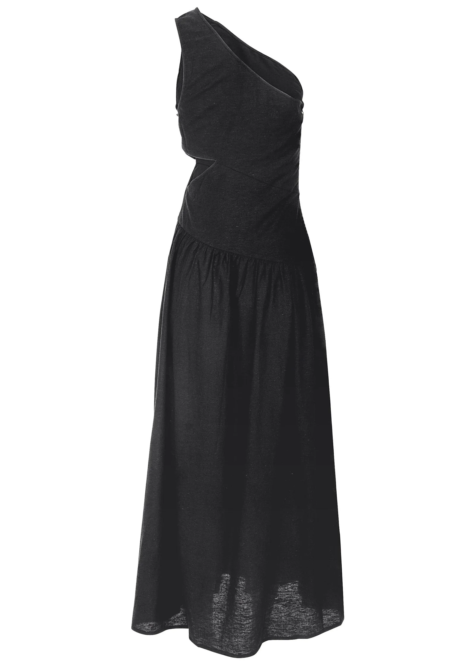 Linen Cutout Maxi Dress - Black sold by VENUS product image thumbnail 5