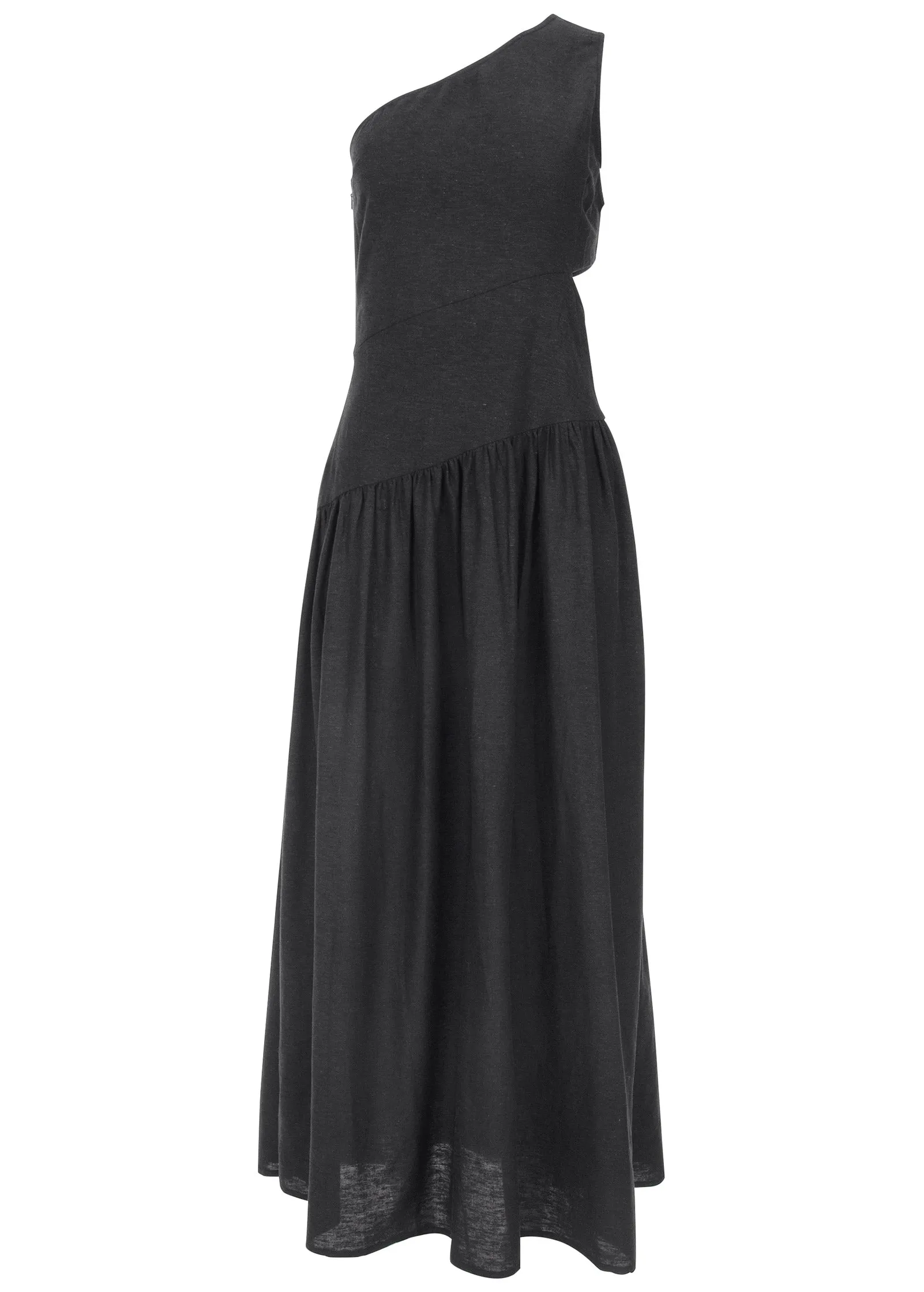 Linen Cutout Maxi Dress - Black sold by VENUS product image thumbnail 4
