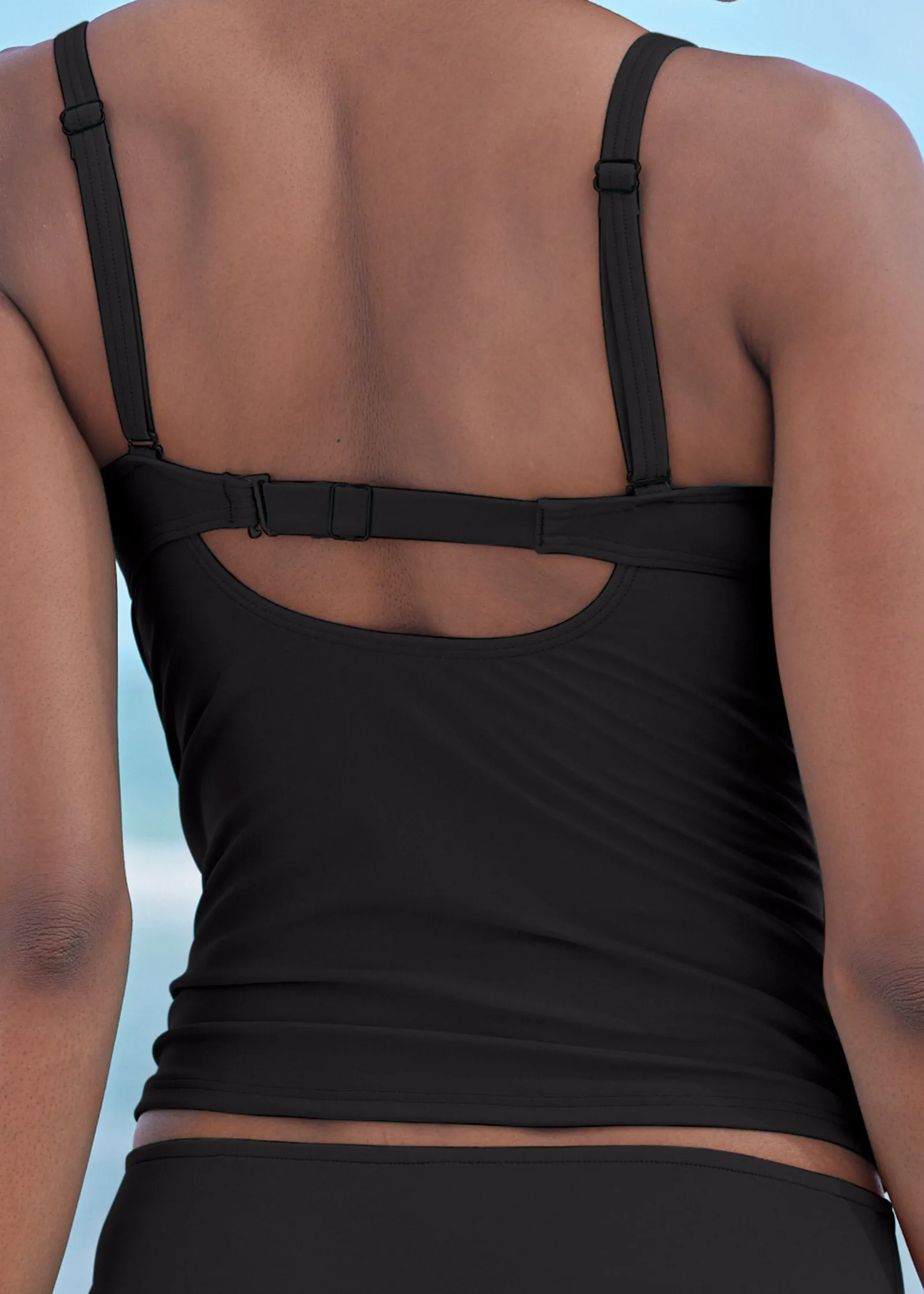 Cross Over Tankini Top - Black Beauty sold by VENUS product image thumbnail 4