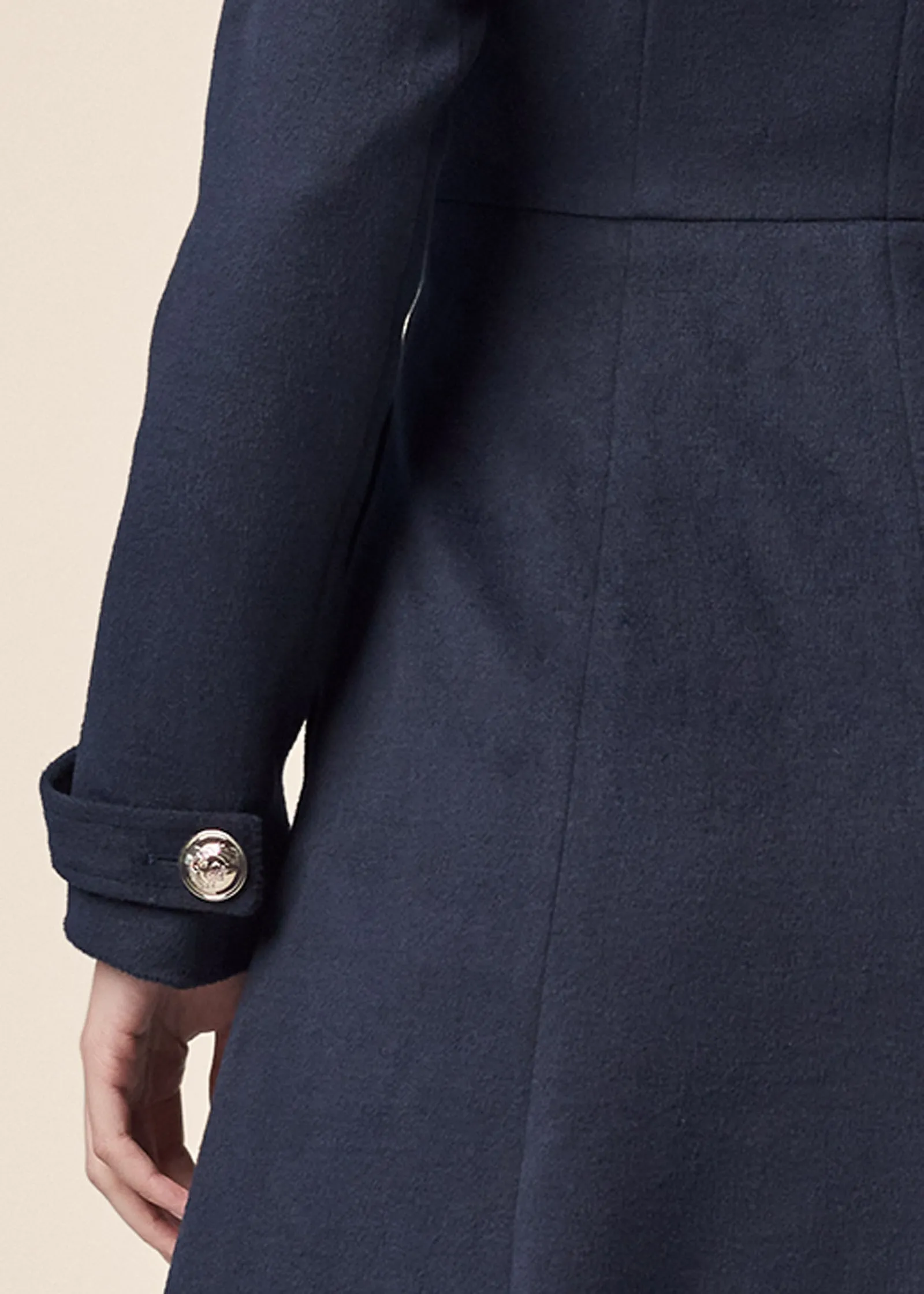 Doube Breasted Full Length Coat - Navy sold by VENUS product image thumbnail 4