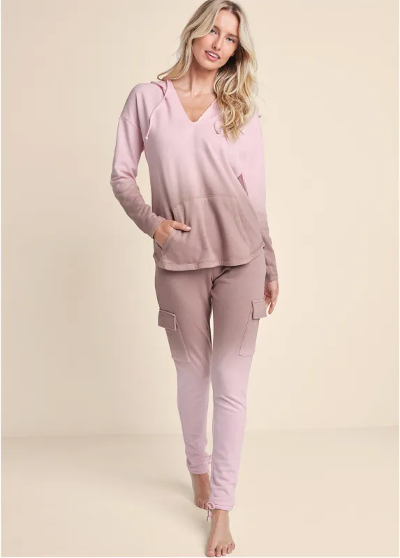 Ombre Lounge Pant Set - Pink Multi sold by VENUS