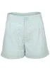 Eyelet Cuffed Button Shorts - Skywriting sold by VENUS