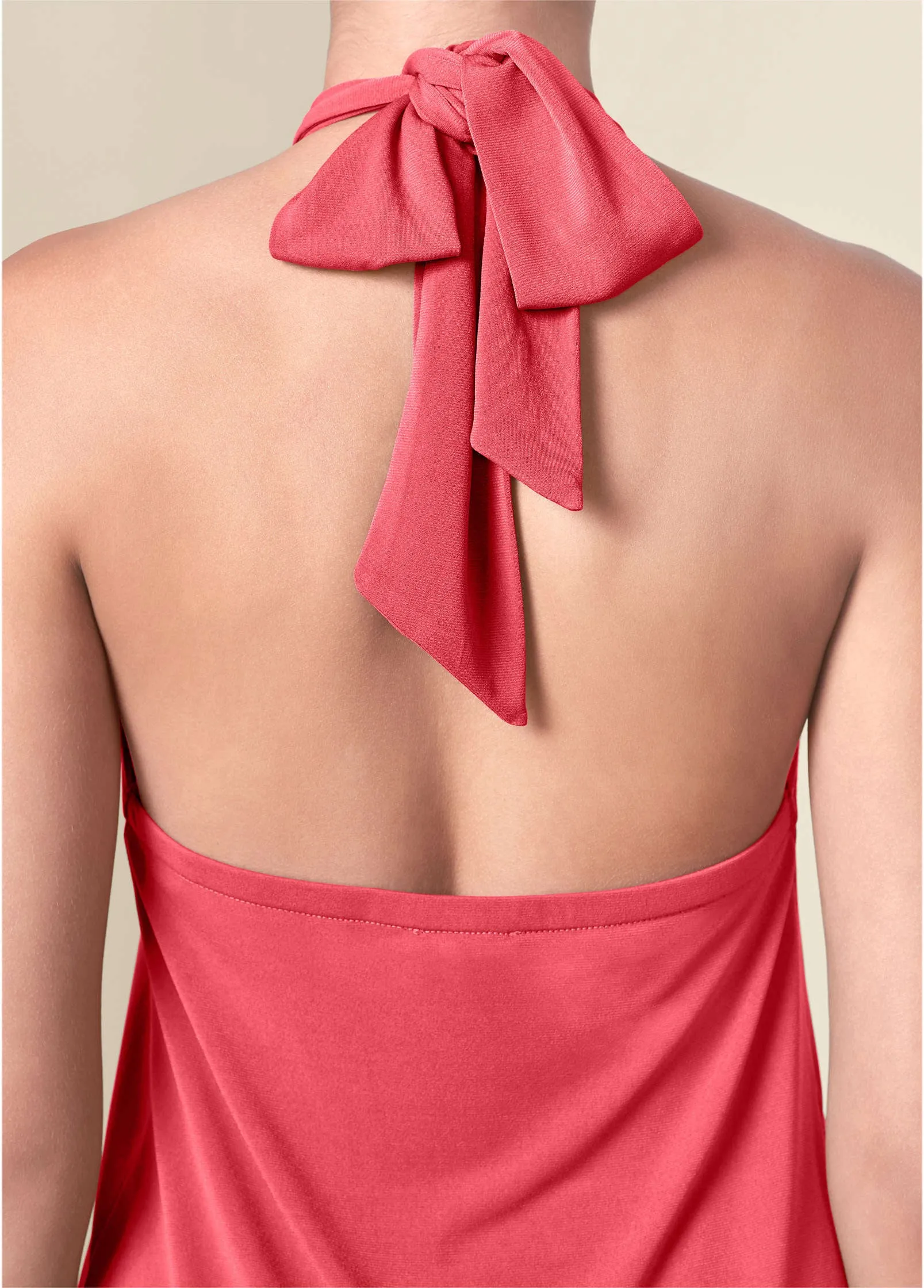 Halter Tie Dress - Coral sold by VENUS product image thumbnail 4