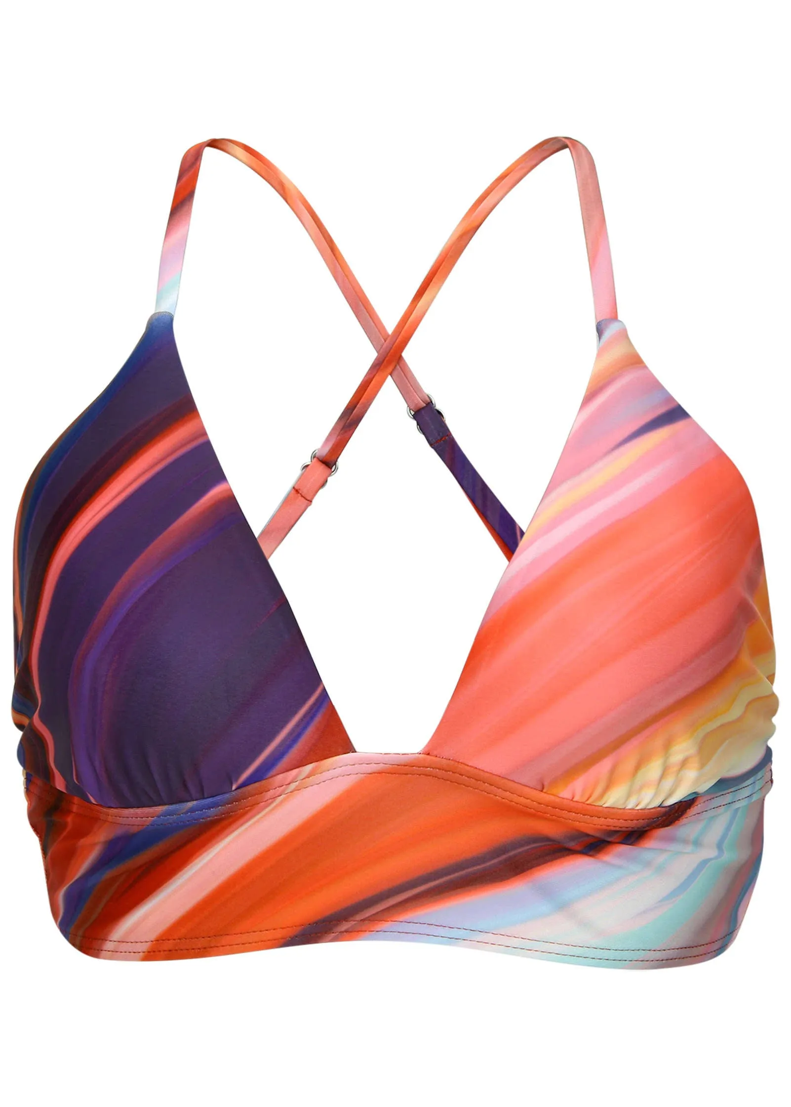 Bimini Long Line Bikini Top - Dark Rainbow sold by VENUS product image thumbnail 4
