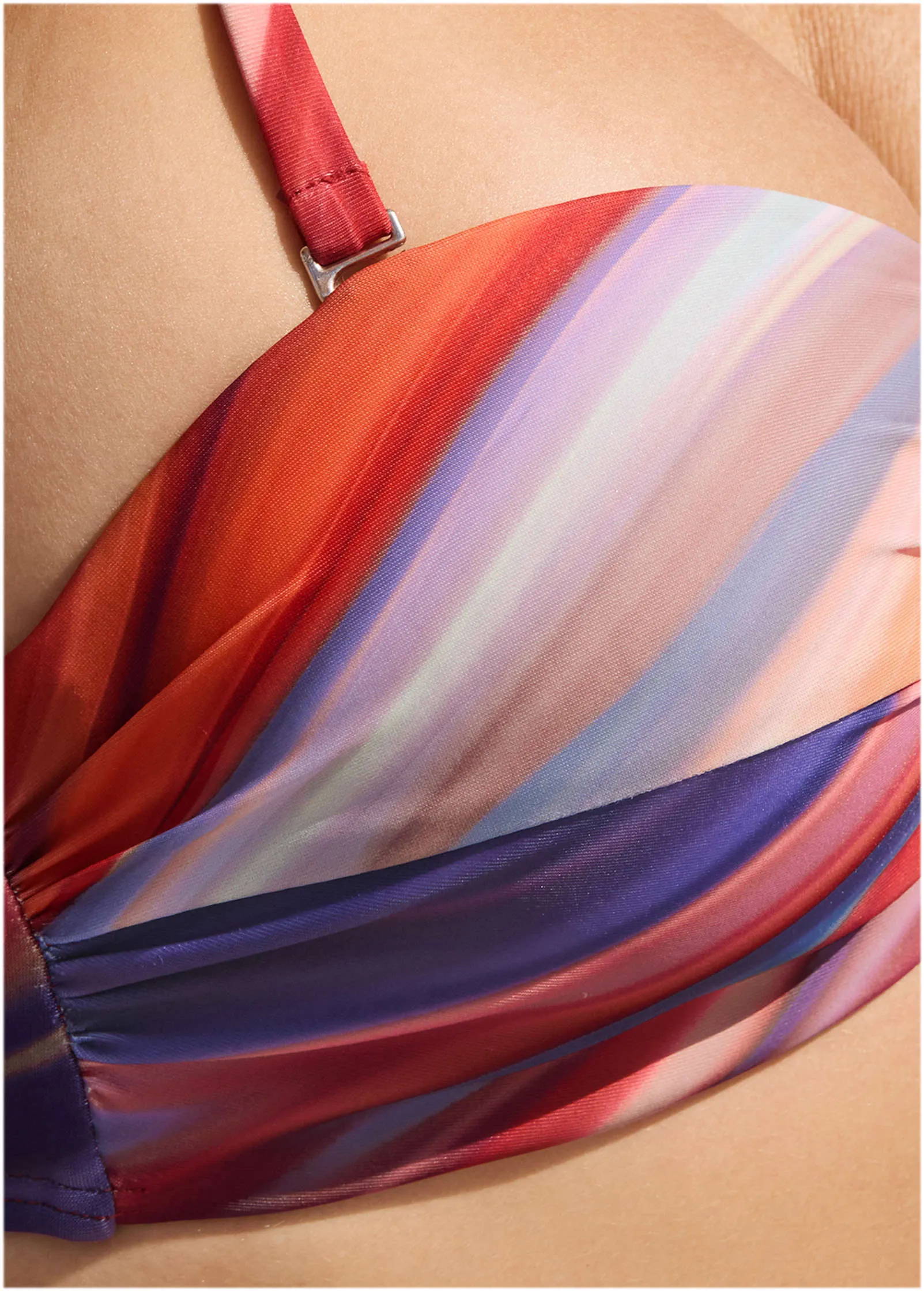 Amalfi Bandeau Bikini Top - Dark Rainbow sold by VENUS product image thumbnail 4