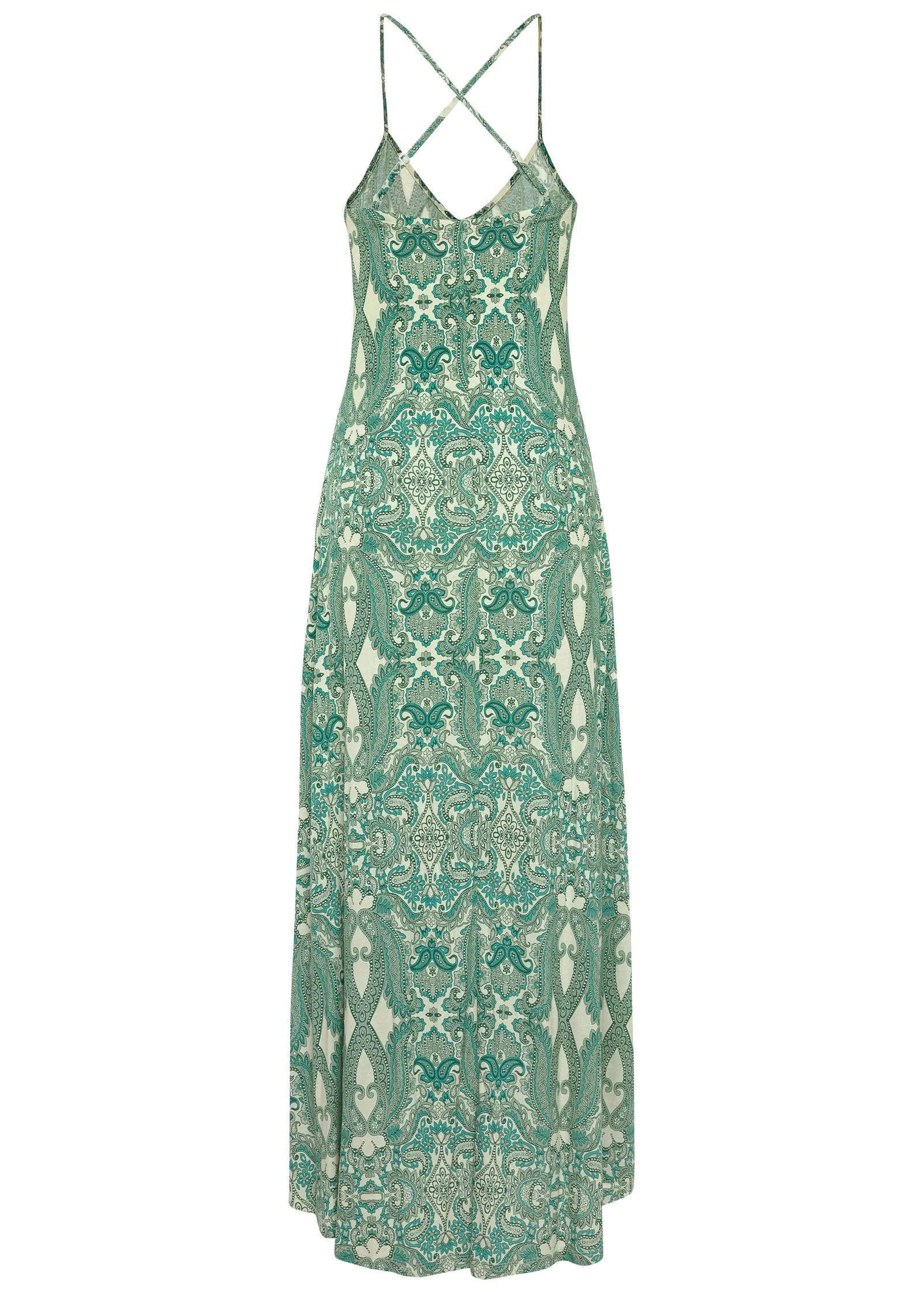 Strappy Back Printed Maxi - Green & Off White sold by VENUS product image thumbnail 3