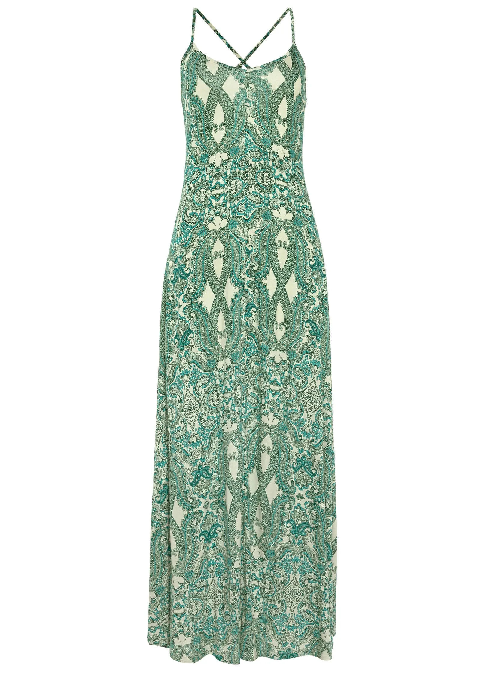 Strappy Back Printed Maxi - Green & Off White sold by VENUS product image thumbnail 2