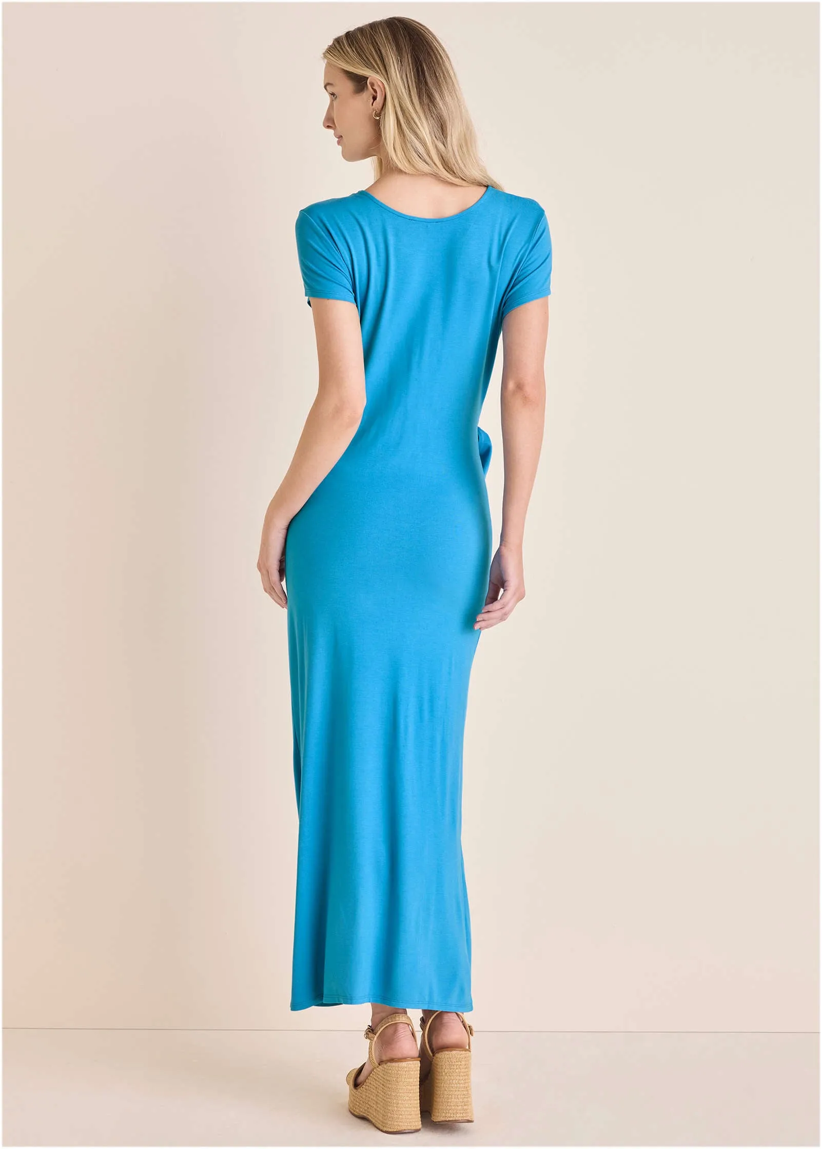 Tie Side Maxi Dress - Blue sold by VENUS product image thumbnail 2