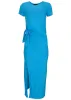Tie Side Maxi Dress - Blue sold by VENUS