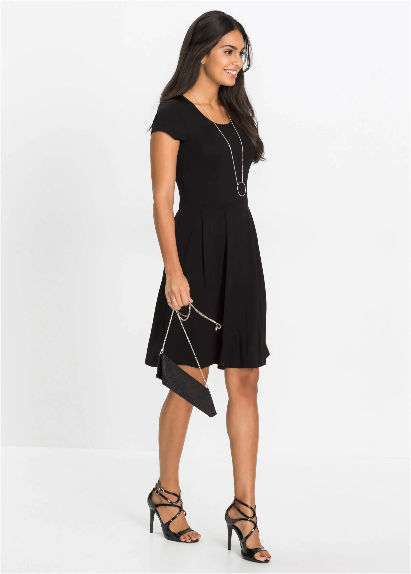 Pleated Mini Dress - Black sold by VENUS
