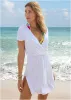 Short Sleeve Cover-Up Dress - White sold by VENUS