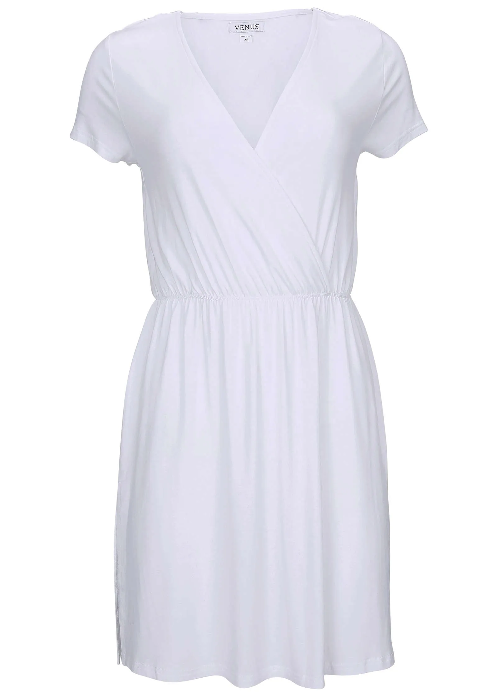 Short Sleeve Cover-Up Dress - White sold by VENUS product image thumbnail 3