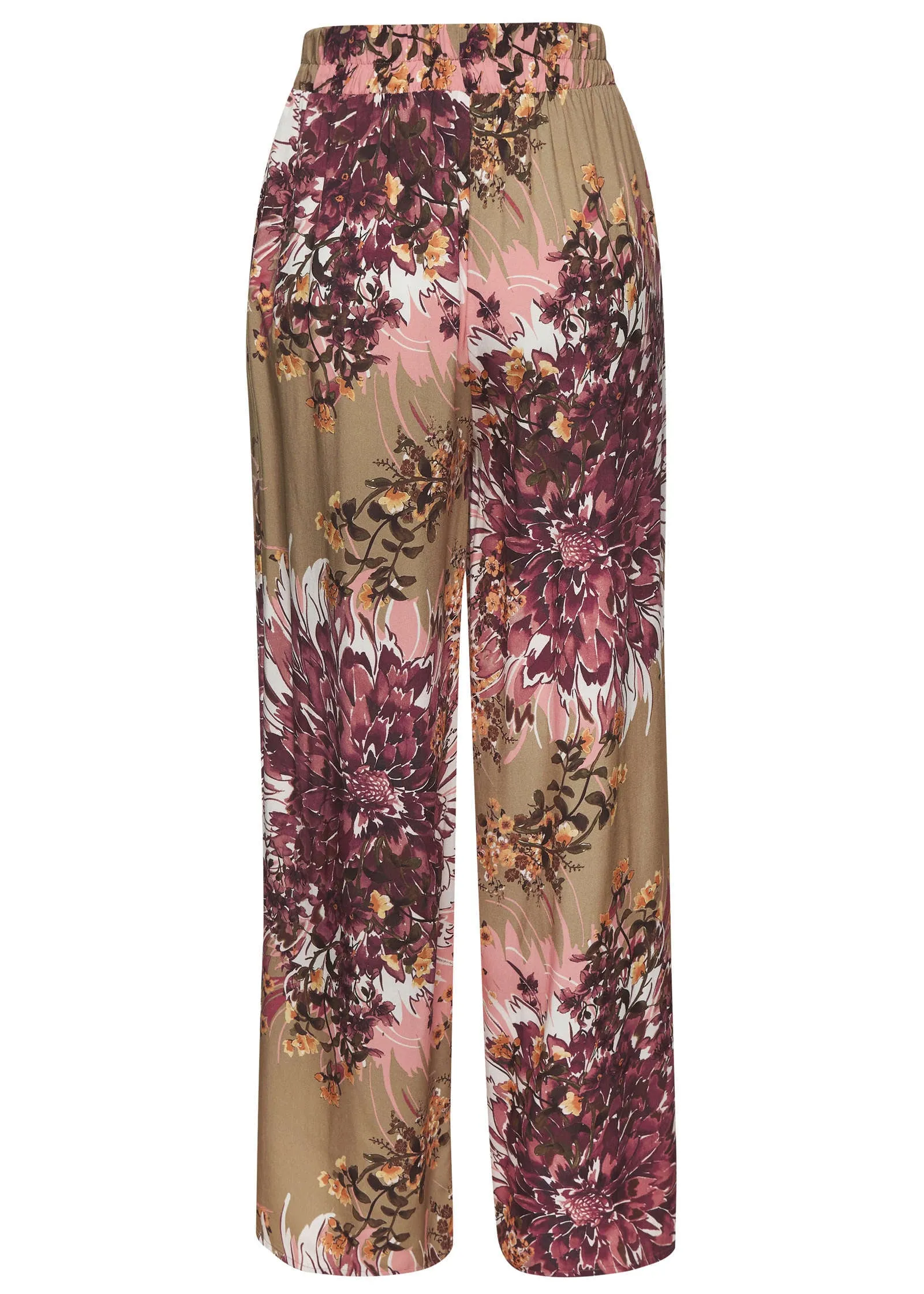 Tie Detail Printed Pants - Taupe Multi sold by VENUS product image thumbnail 3