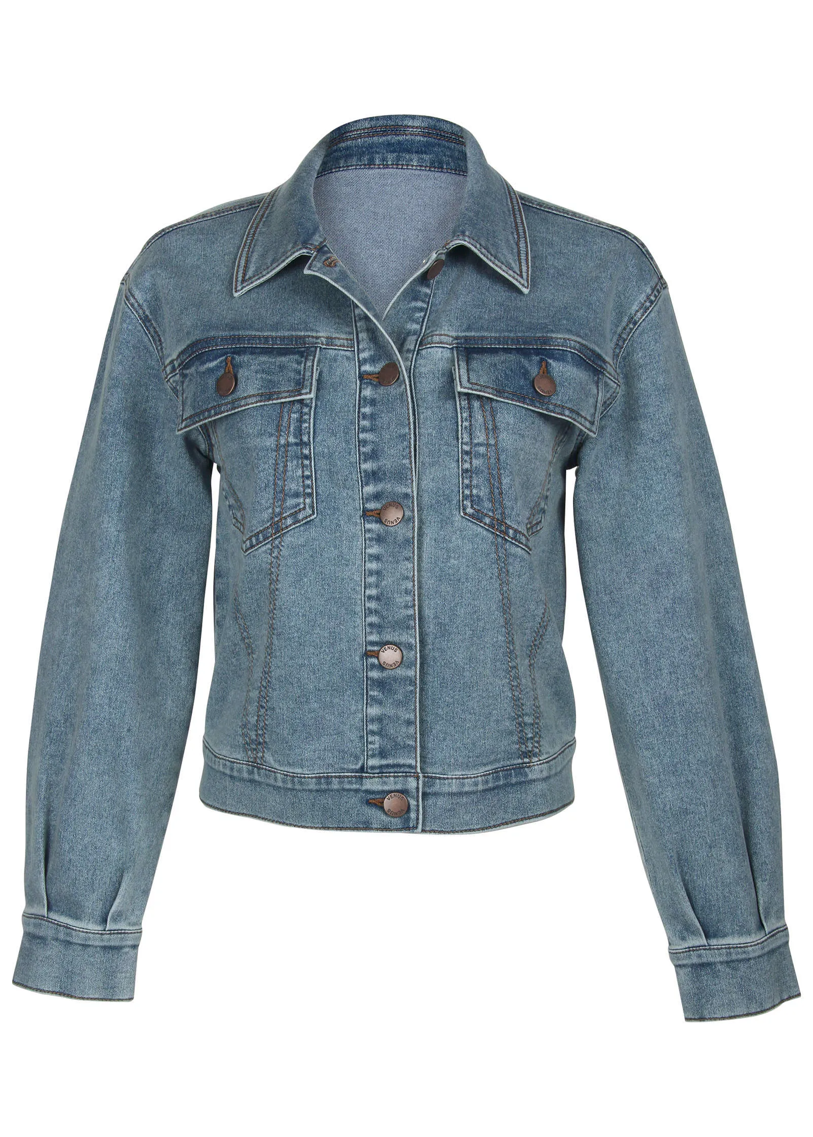 Core Denim Jacket - Light Wash sold by VENUS product image thumbnail 4
