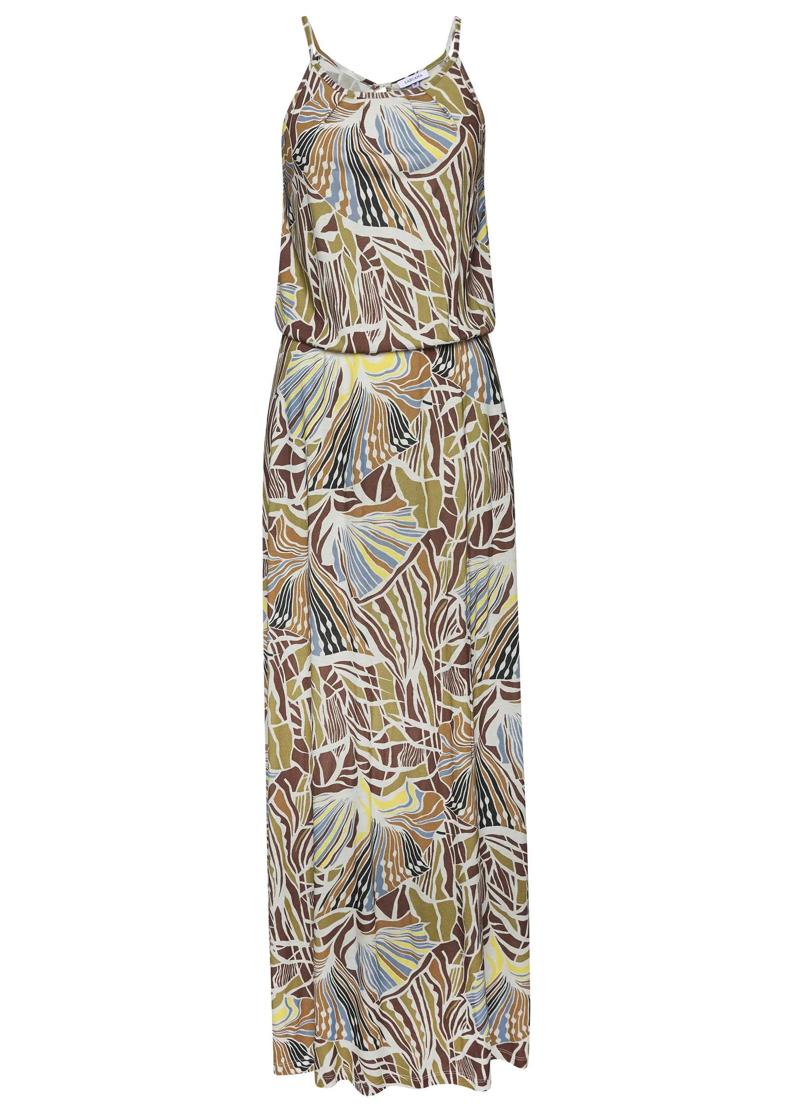 Sleeveless Printed Maxi - Khaki Multi sold by VENUS product image thumbnail 2