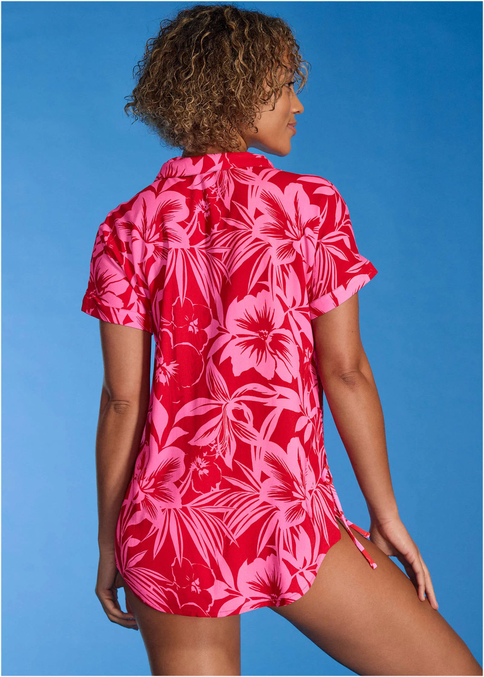 Beach Button Down Shirt - Hot Paradise sold by VENUS product image thumbnail 3