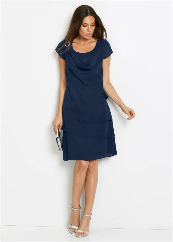 Sleeveless Chiffon Mini - Dark Blue sold by VENUS