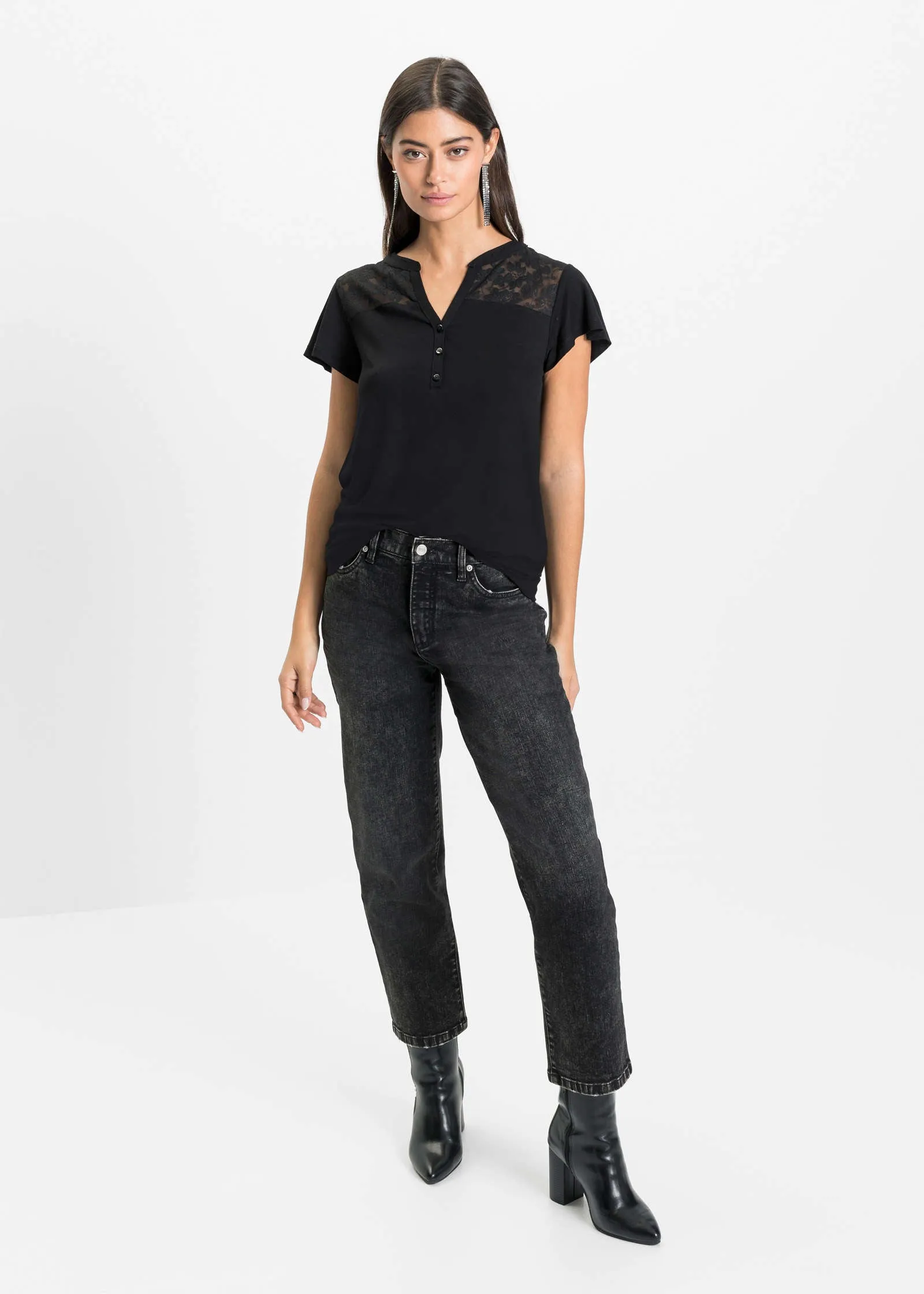 Henley Shirt - Black sold by VENUS product image thumbnail 2