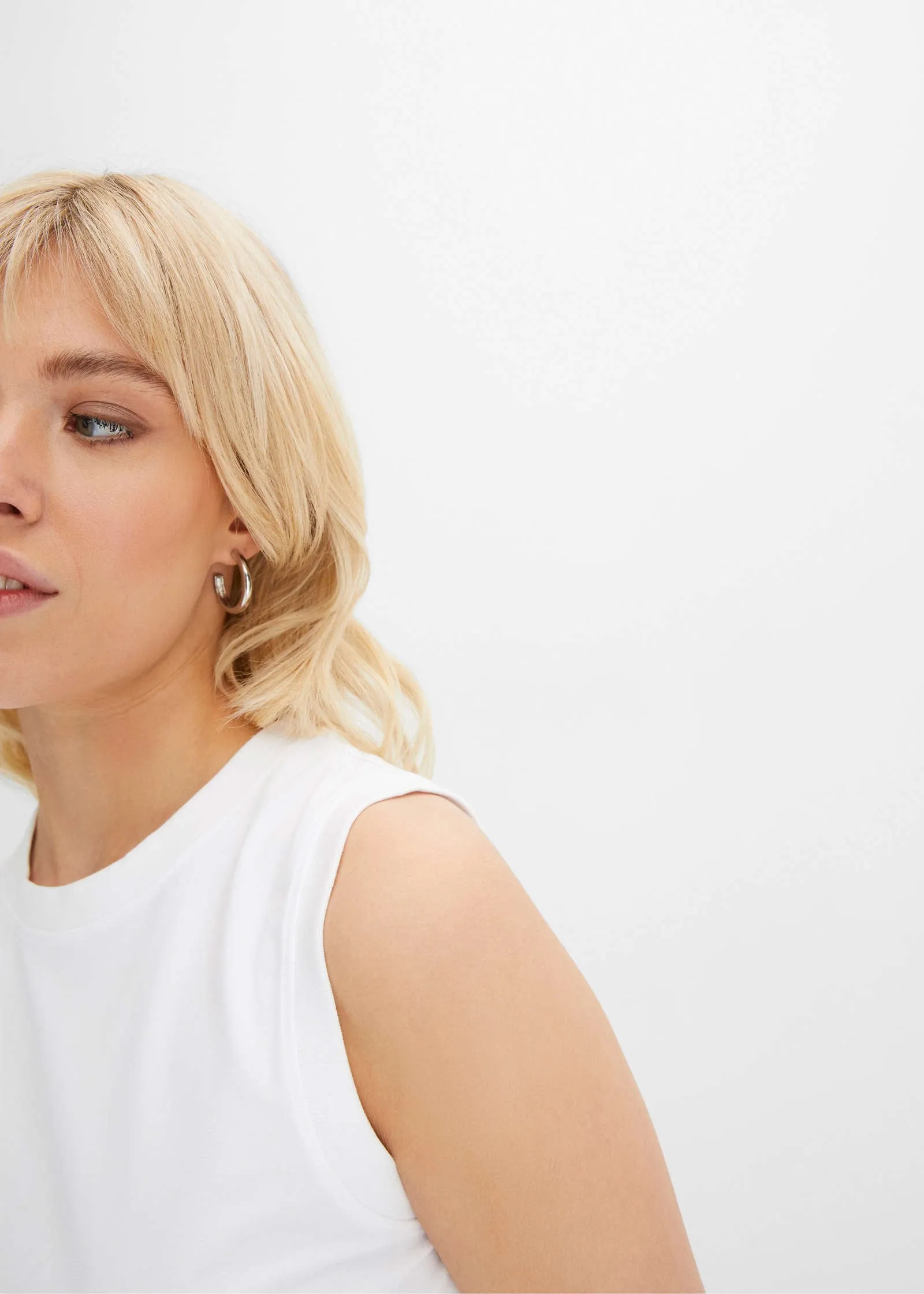 Scoop Neck Tank - White sold by VENUS product image thumbnail 4