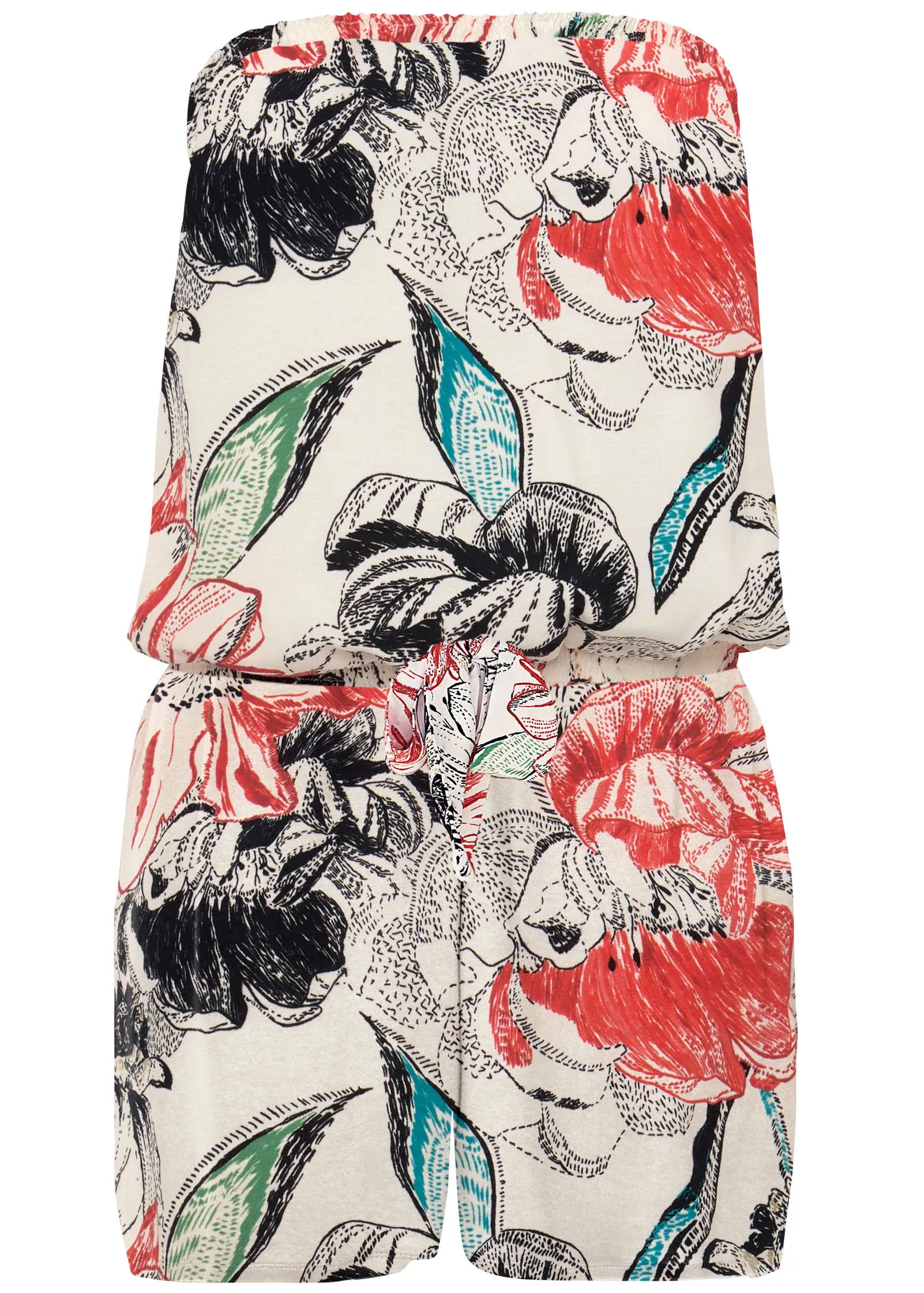 Lascana Printed Romper - Red Multi sold by VENUS product image thumbnail 2