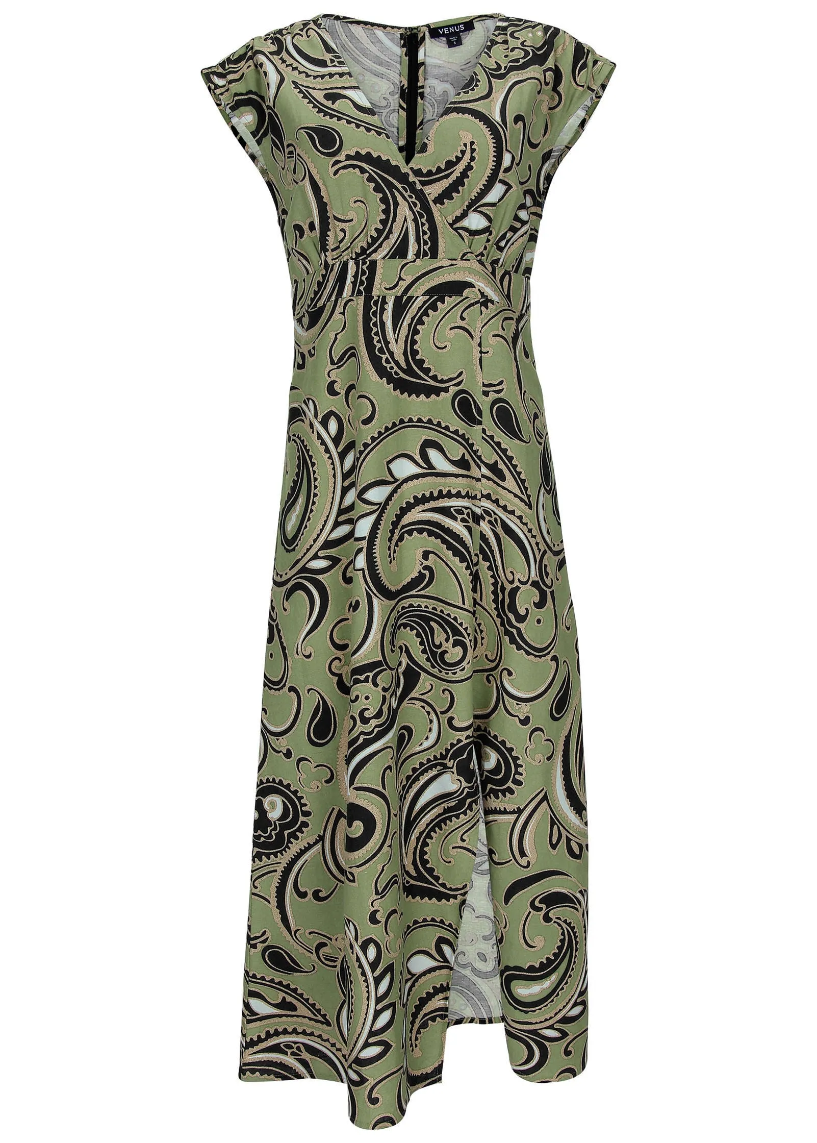 Linen V-Neck Maxi Dress - Large Splendid Paisley sold by VENUS product image thumbnail 3