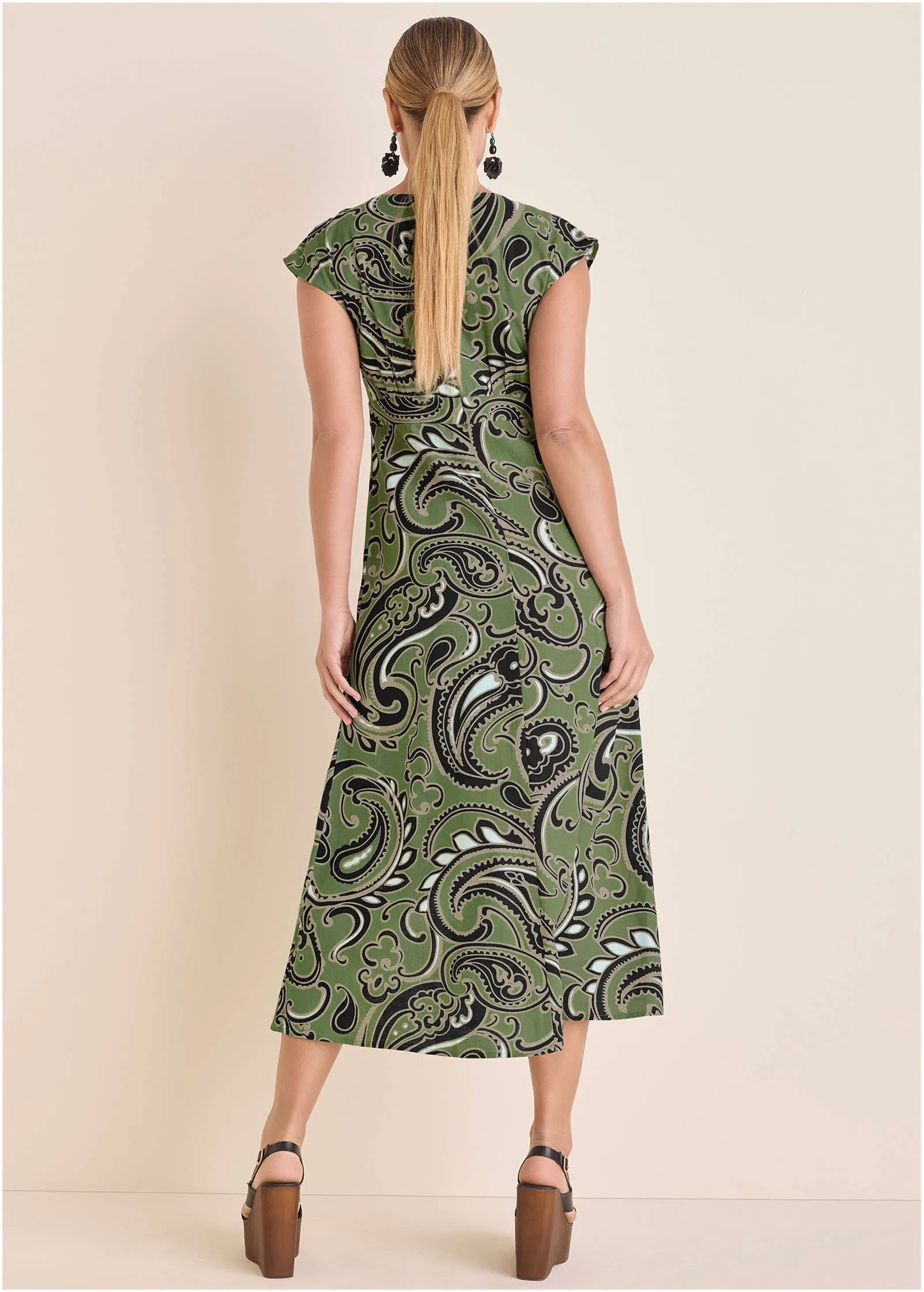 Linen V-Neck Maxi Dress - Large Splendid Paisley sold by VENUS product image thumbnail 2