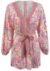 Linen Tie-Waist Romper - Venetian Paisley sold by VENUS