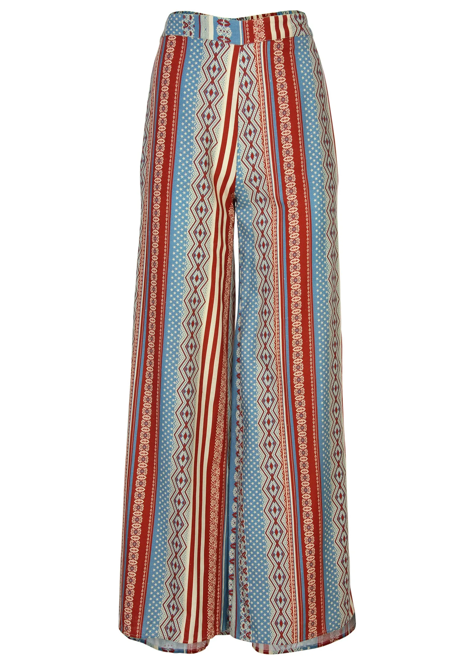 Linen Side Slit Pant - Summer Americana Stripe sold by VENUS product image thumbnail 5