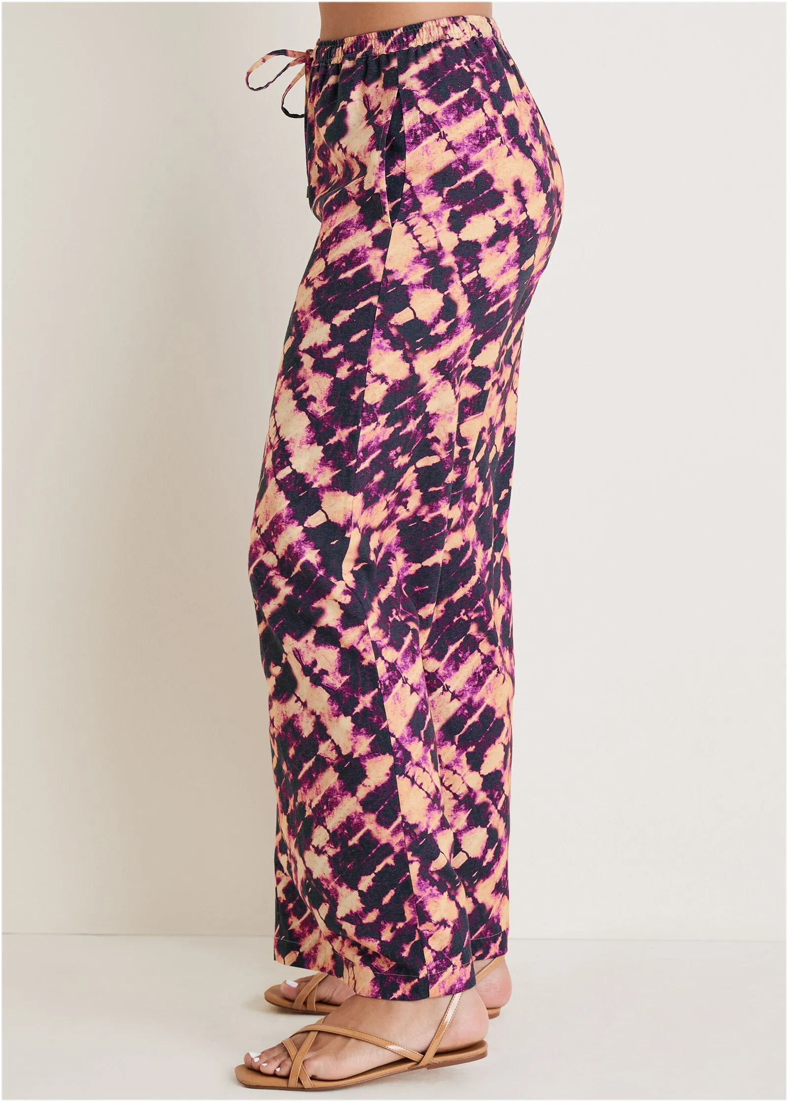 Linen Wide Leg Pants - Desert Tie Dye sold by VENUS product image thumbnail 4