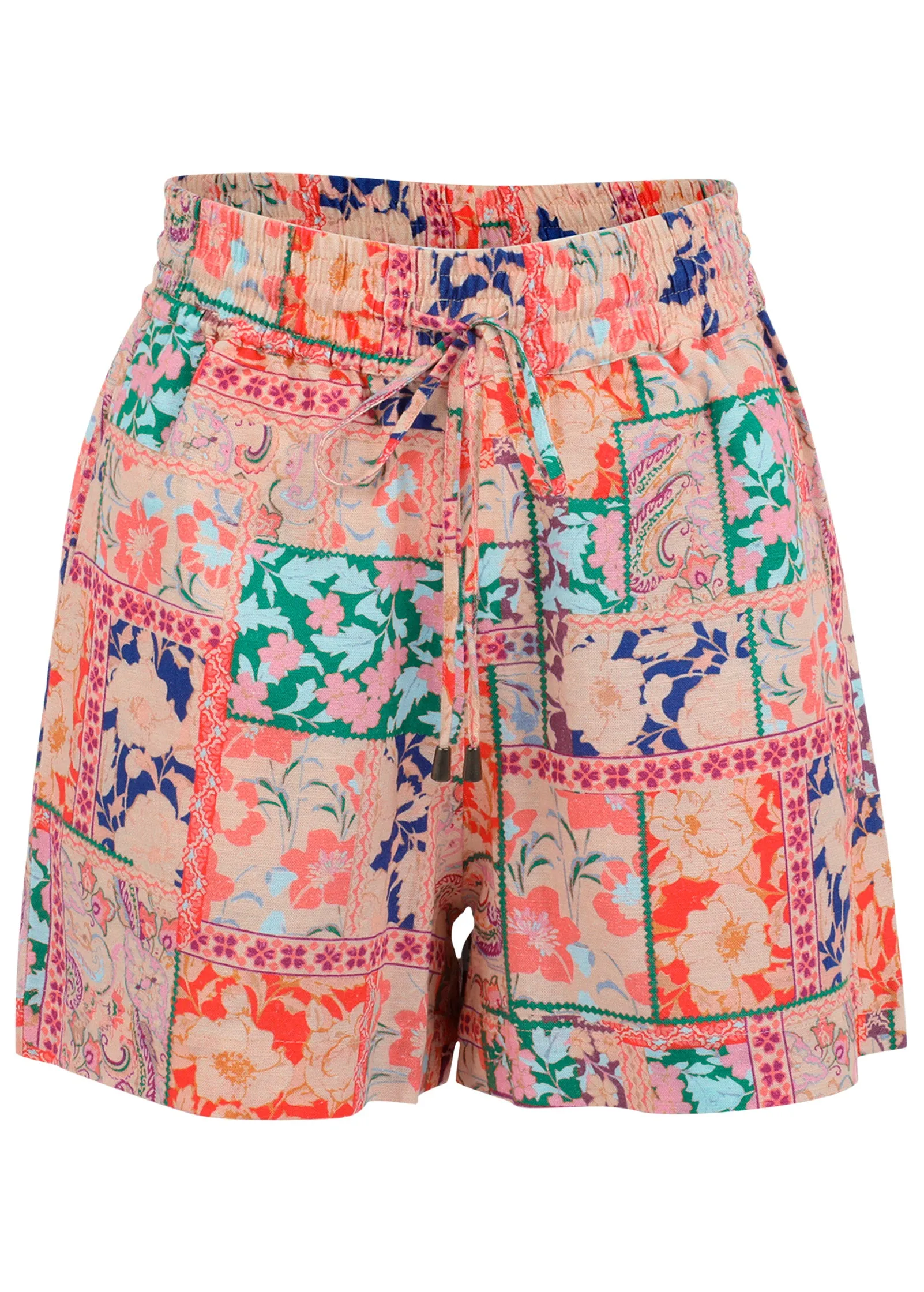 Linen Easy Shorts - Venetian Patchwork sold by VENUS product image thumbnail 5