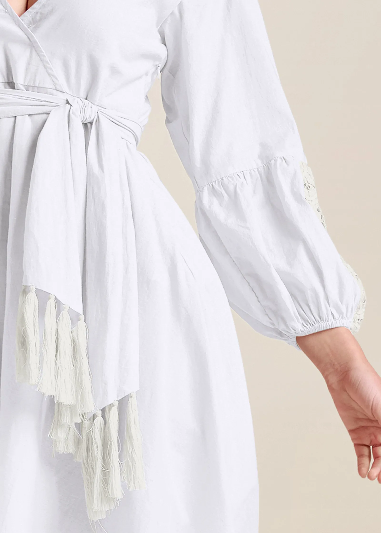 Handkerchief Hem Midi Dress - White sold by VENUS product image thumbnail 3