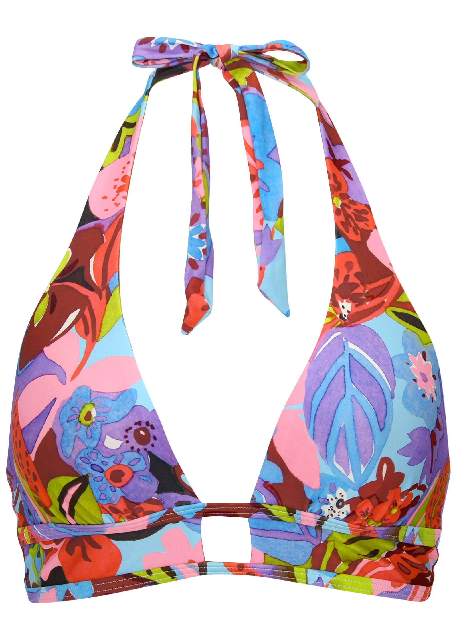 St Thomas Halter Bikini Top - Strawberry Floral sold by VENUS product image thumbnail 4
