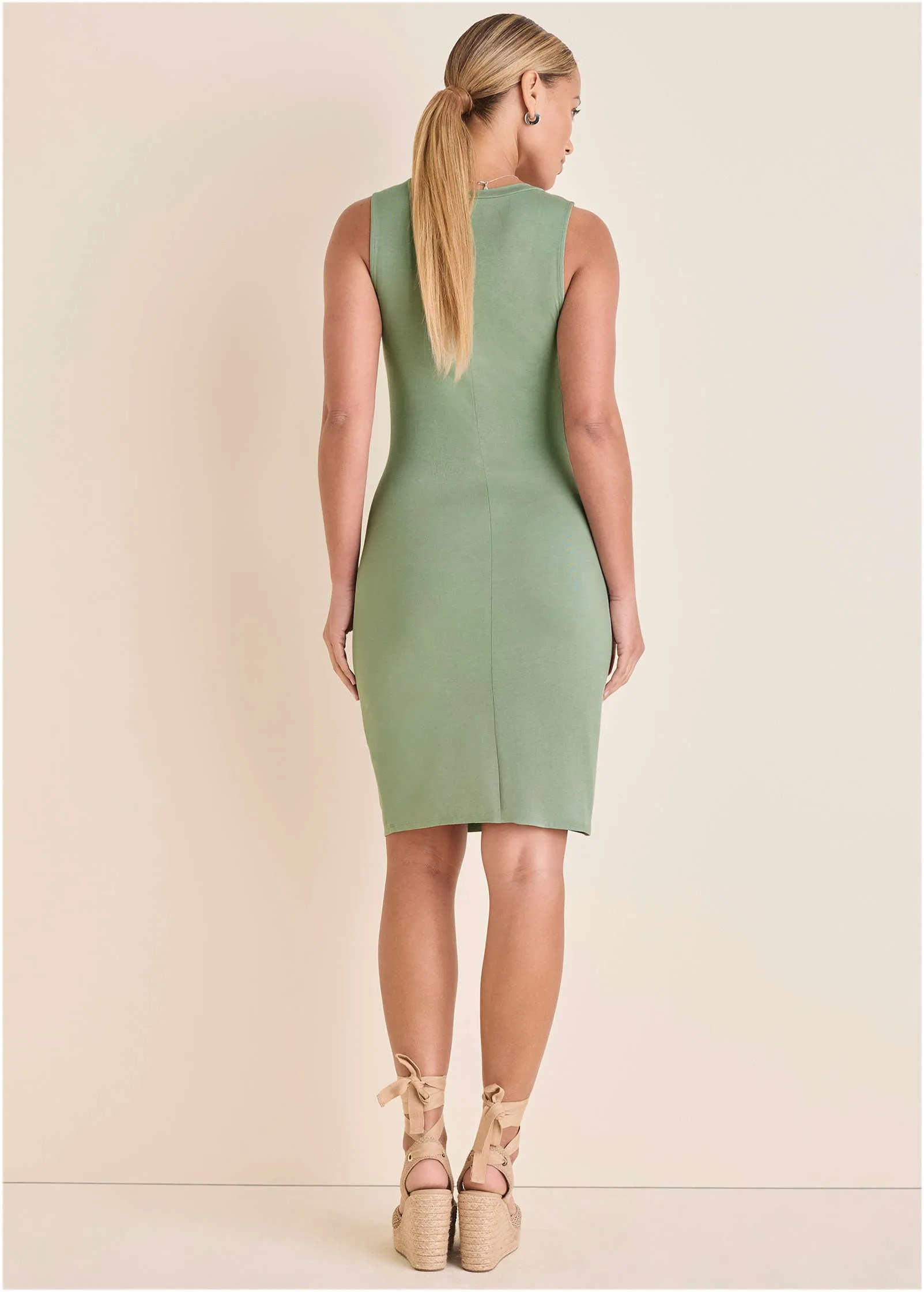 Button Detail Dress - Iceberg Green sold by VENUS product image thumbnail 3