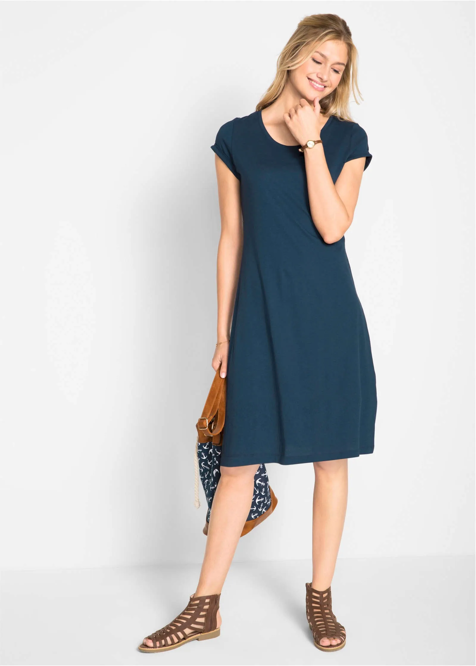 Flared Jersey Mini - Dark Blue sold by VENUS