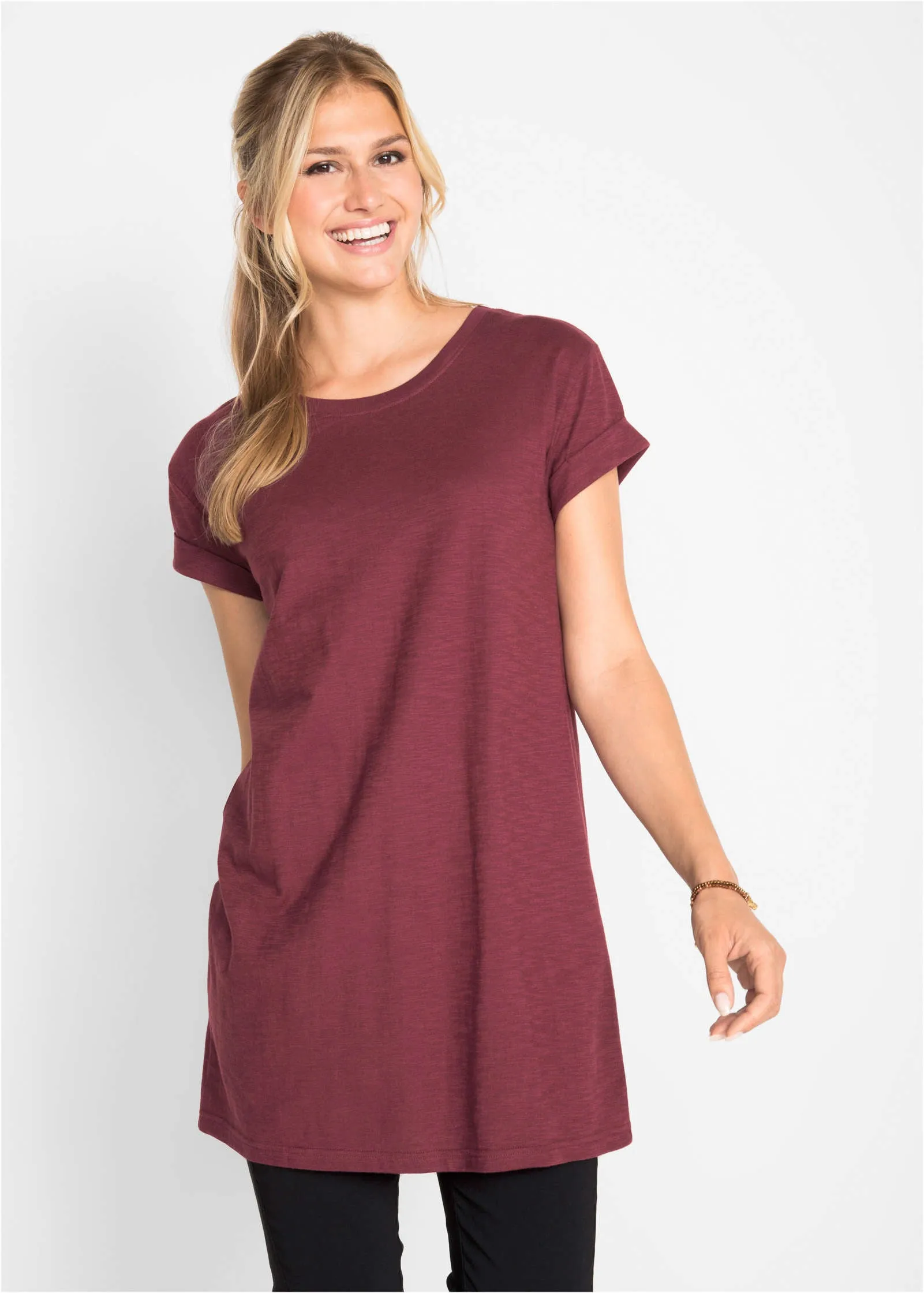 Boxy Short Sleeve Top - Red sold by VENUS