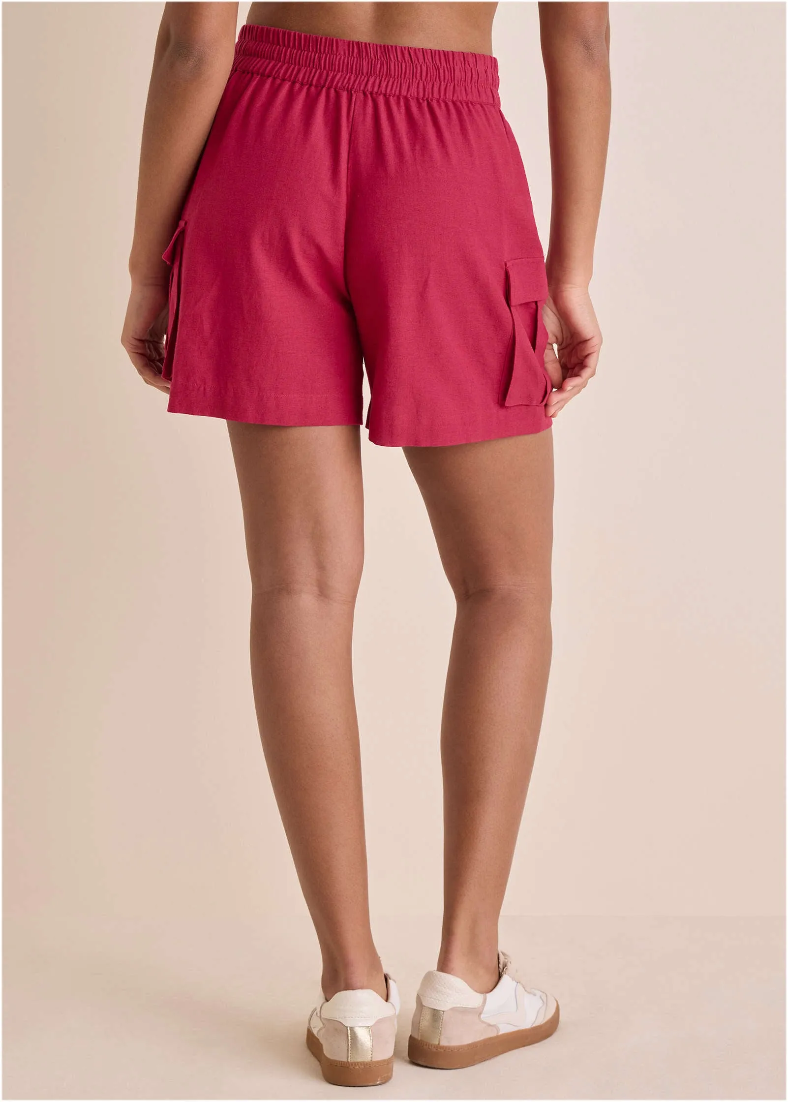 Linen Cargo Short - Granita sold by VENUS product image thumbnail 4