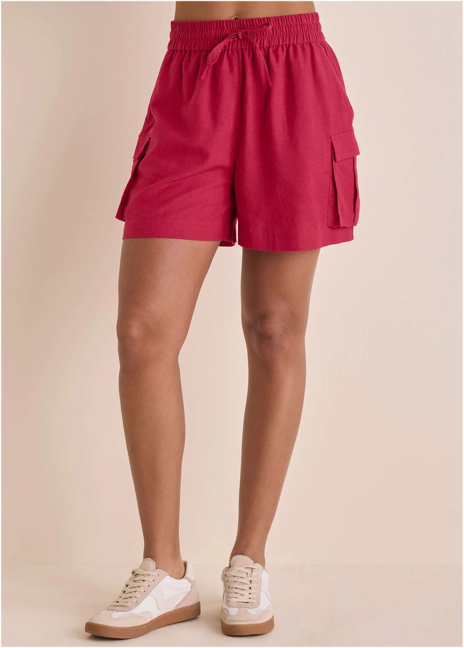Linen Cargo Short - Granita sold by VENUS product image thumbnail 3