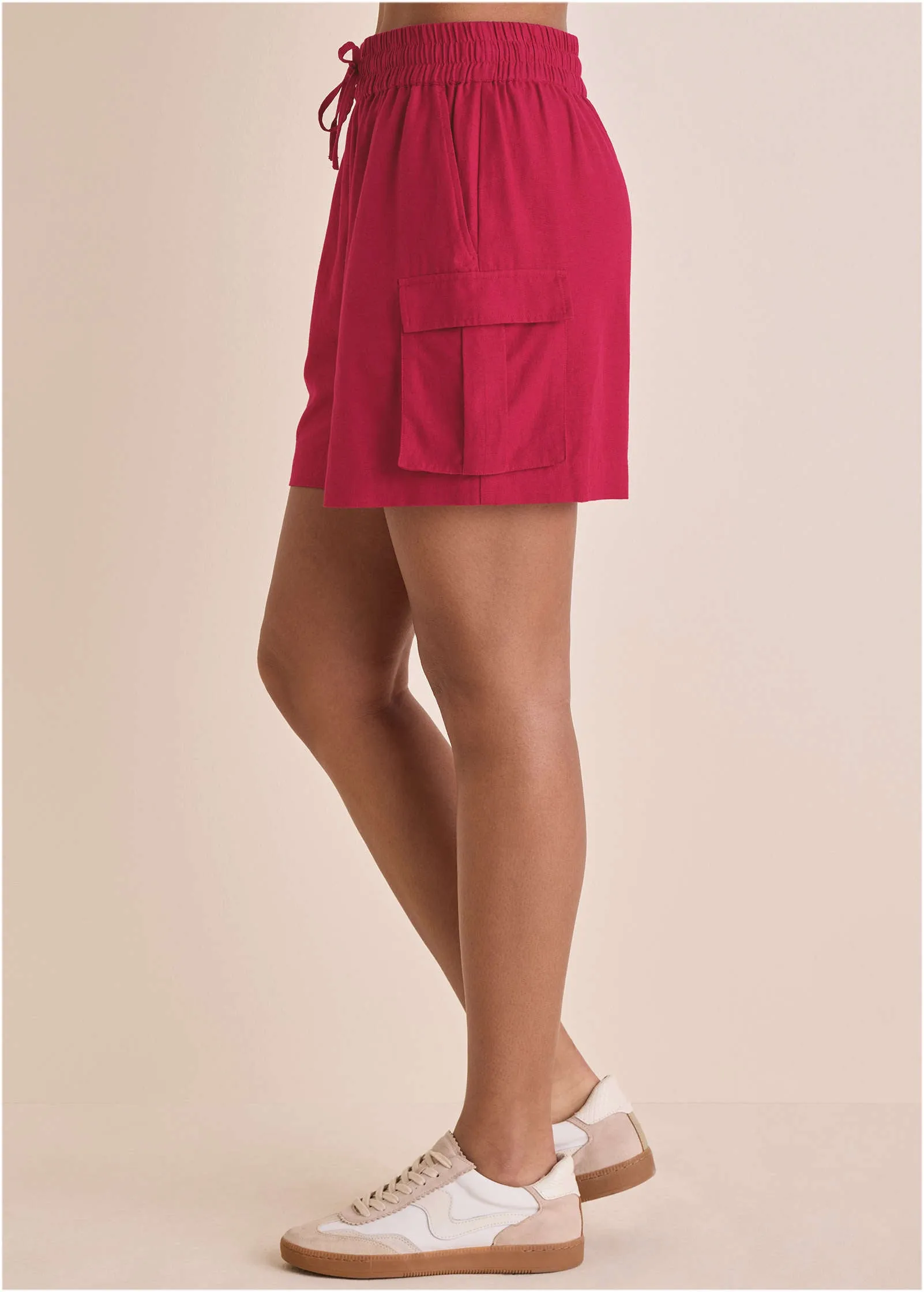Linen Cargo Short - Granita sold by VENUS product image thumbnail 5