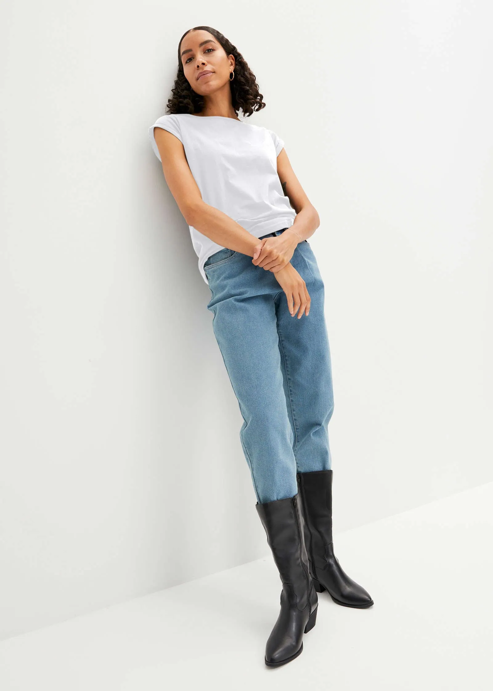 Short Sleeve Boxy Top - White sold by VENUS product image thumbnail 2