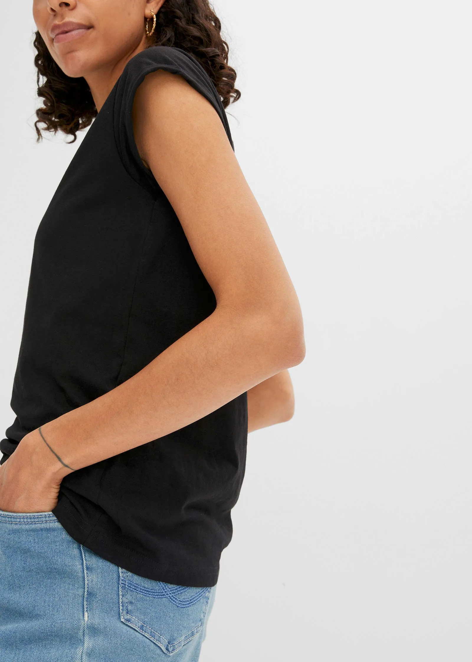 Short Sleeve Boxy Top - Black sold by VENUS product image thumbnail 5