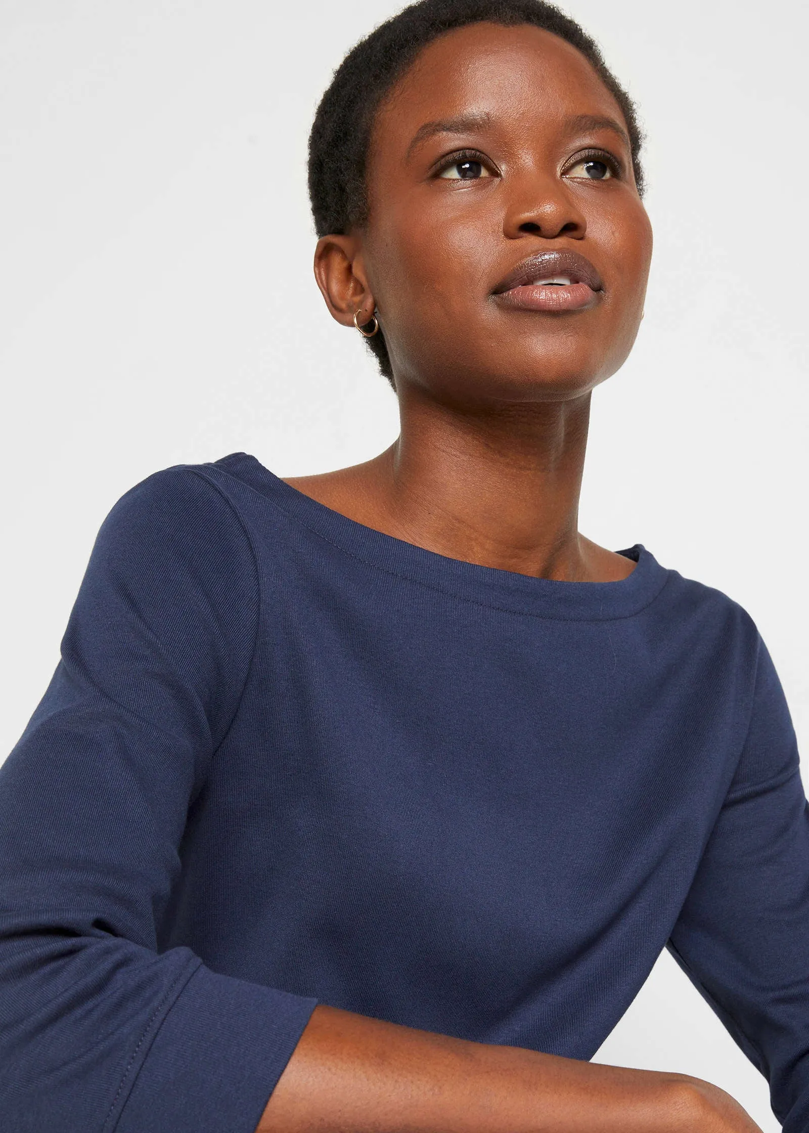 Boat Neck Top - Dark Blue sold by VENUS product image thumbnail 4