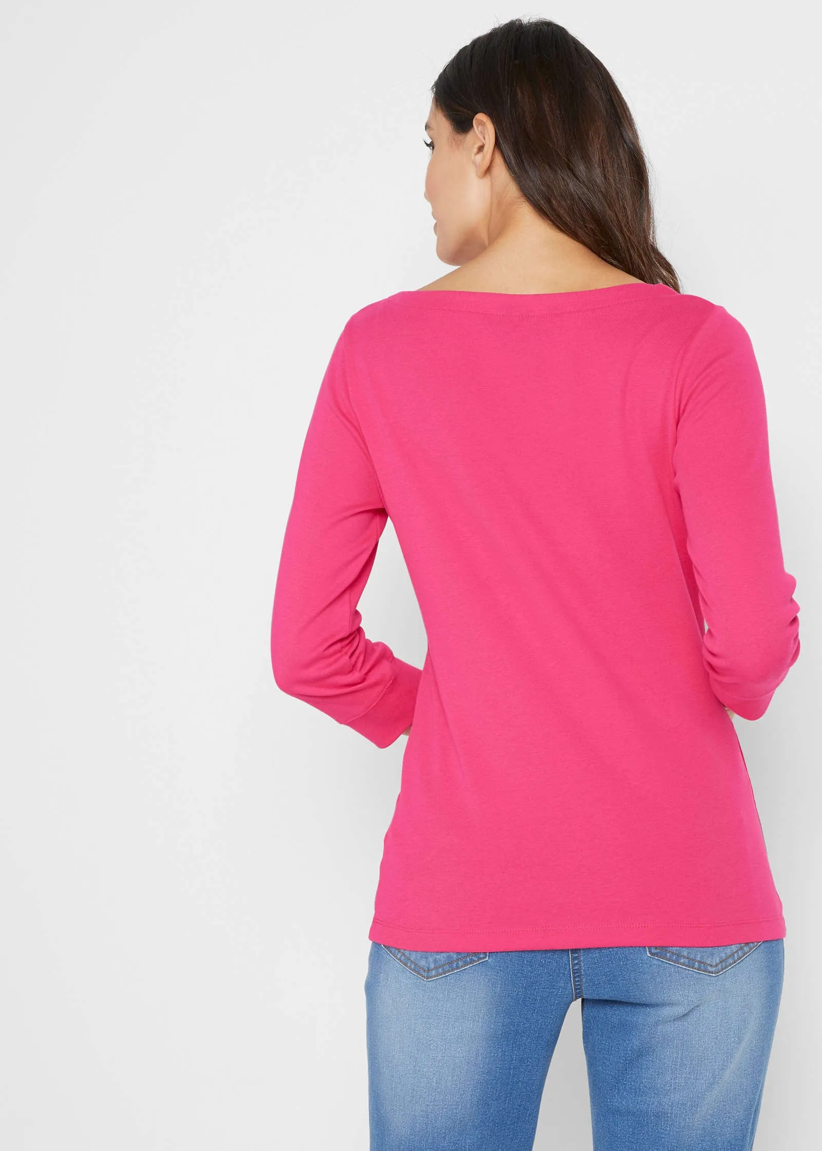 Boat Neck Top - Dark Pink sold by VENUS product image thumbnail 3