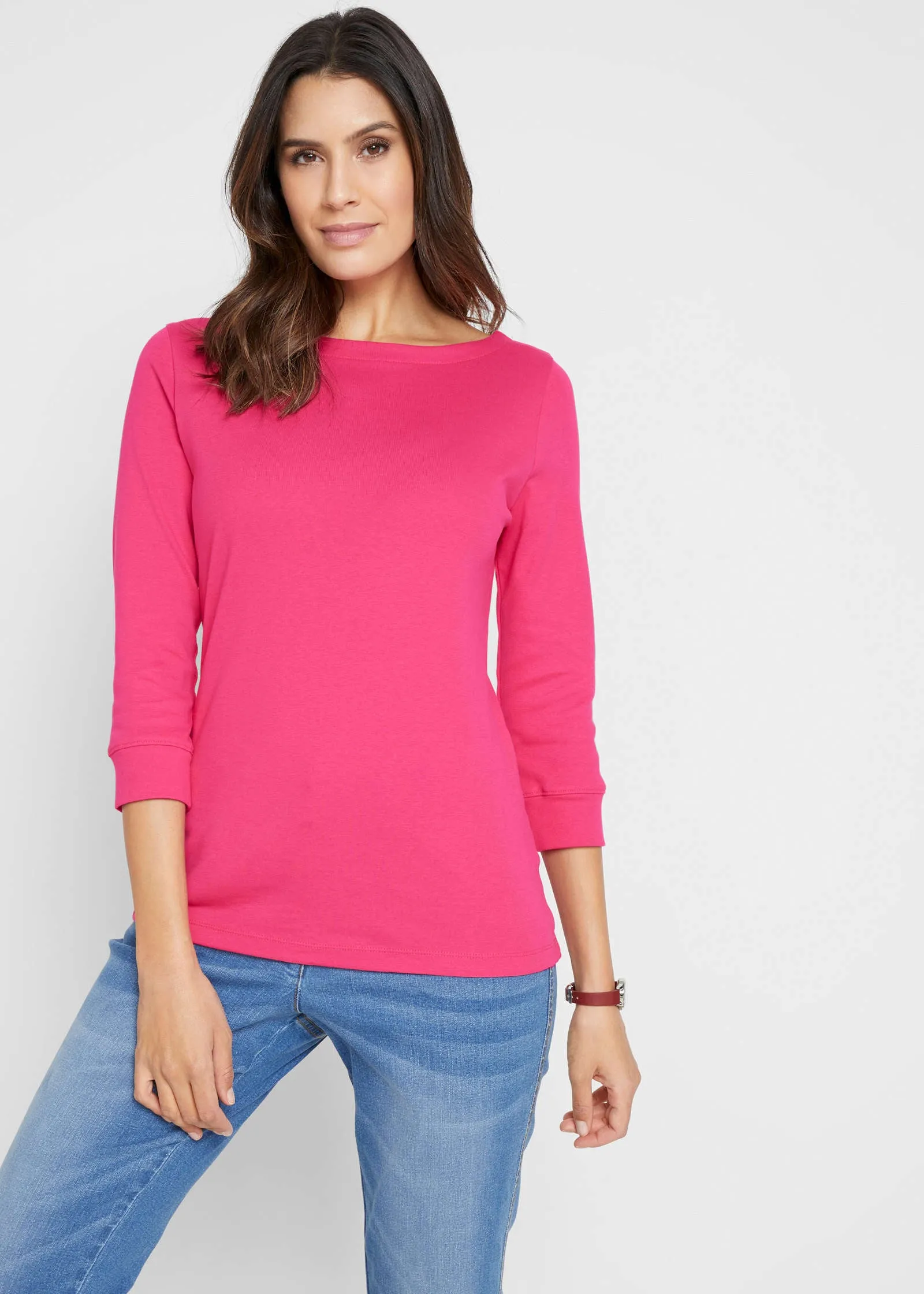 Boat Neck Top - Dark Pink sold by VENUS