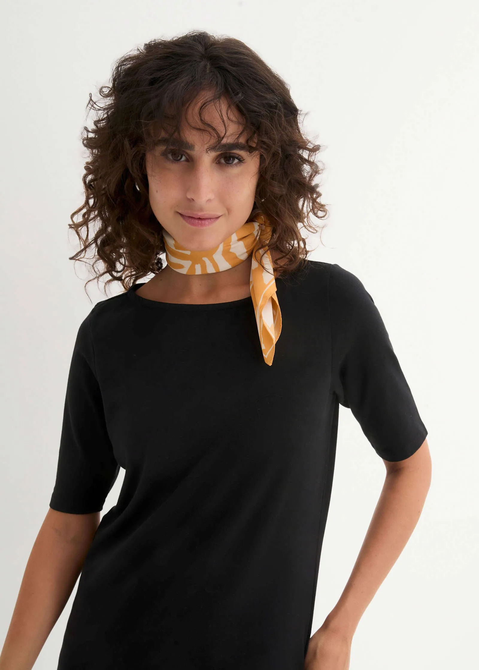 Boat Neck Short Sleeve Top - Black sold by VENUS product image thumbnail 4
