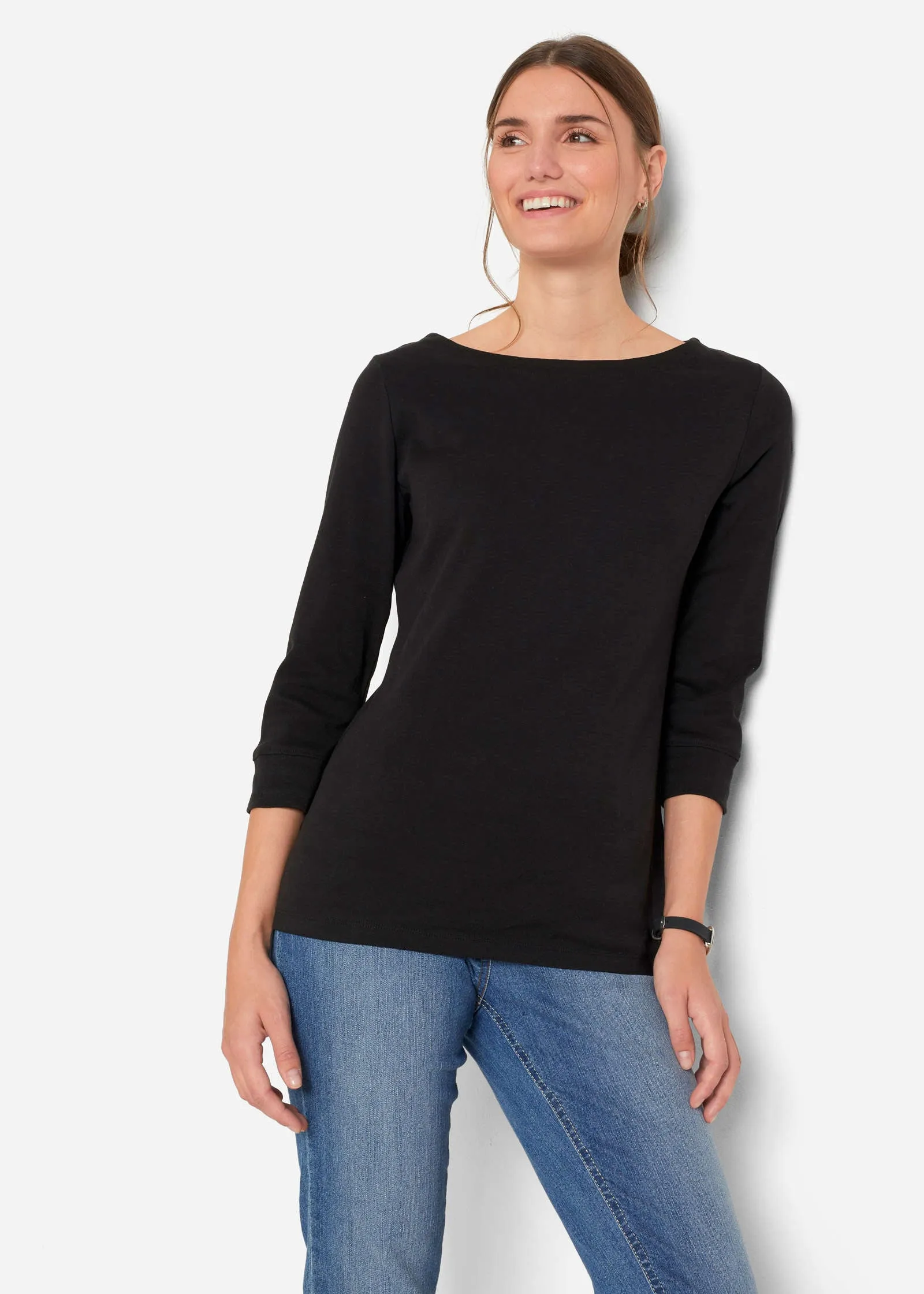 Boat Neck Top - Black sold by VENUS